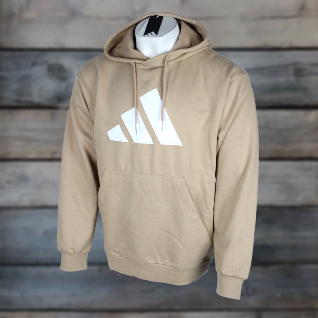 Adidas Adidas Men's Big Logo Fleece Hoodie Sweatshirt Long Sleeve L Large Sandstone Size US L / EU 52-54 / 3 - 1 Thumbnail