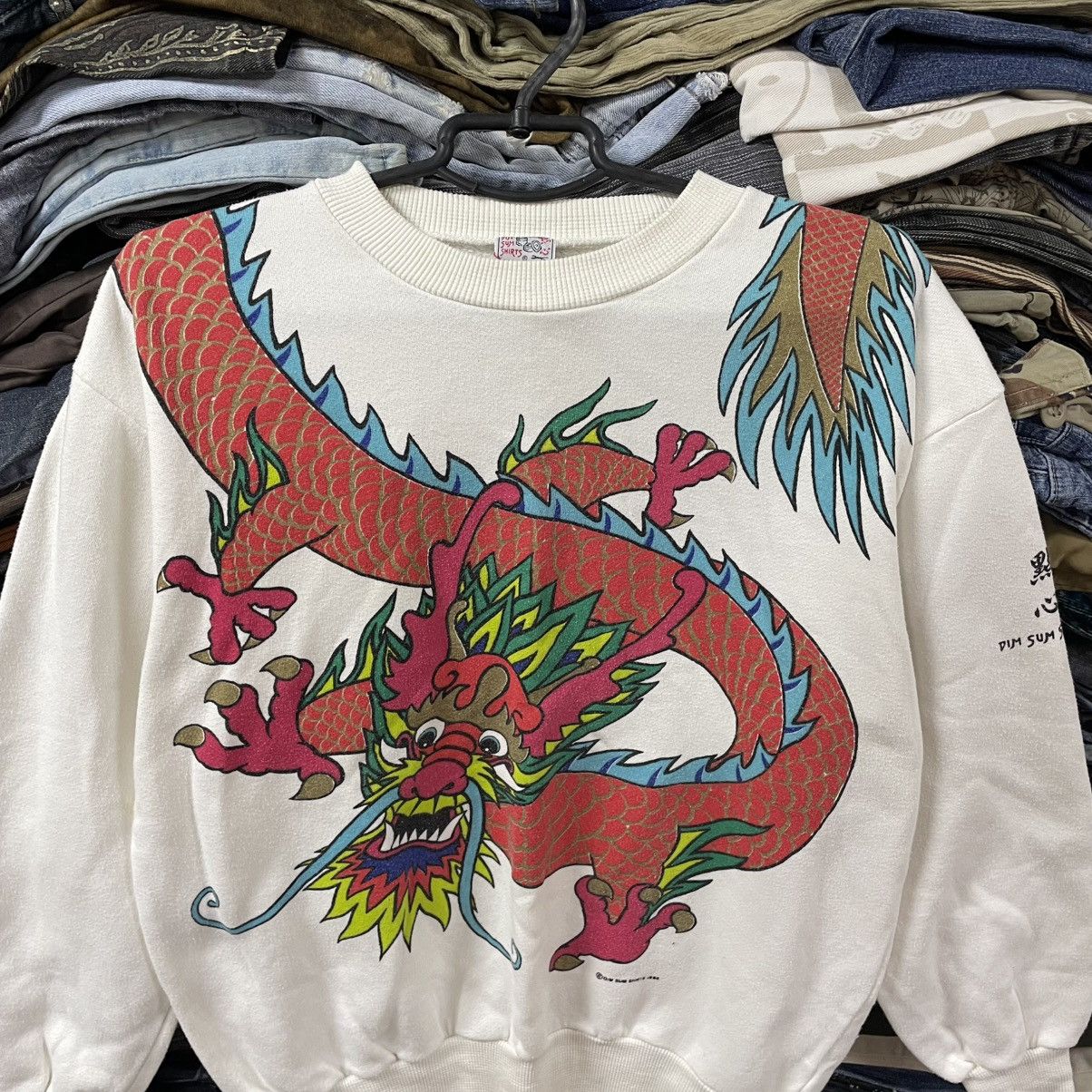 Vintage Vintage 80s Tattoo Dragon Graphic Sweatshirt Asian Streetwea Size US M / EU 48-50 / 2 - 3 Thumbnail