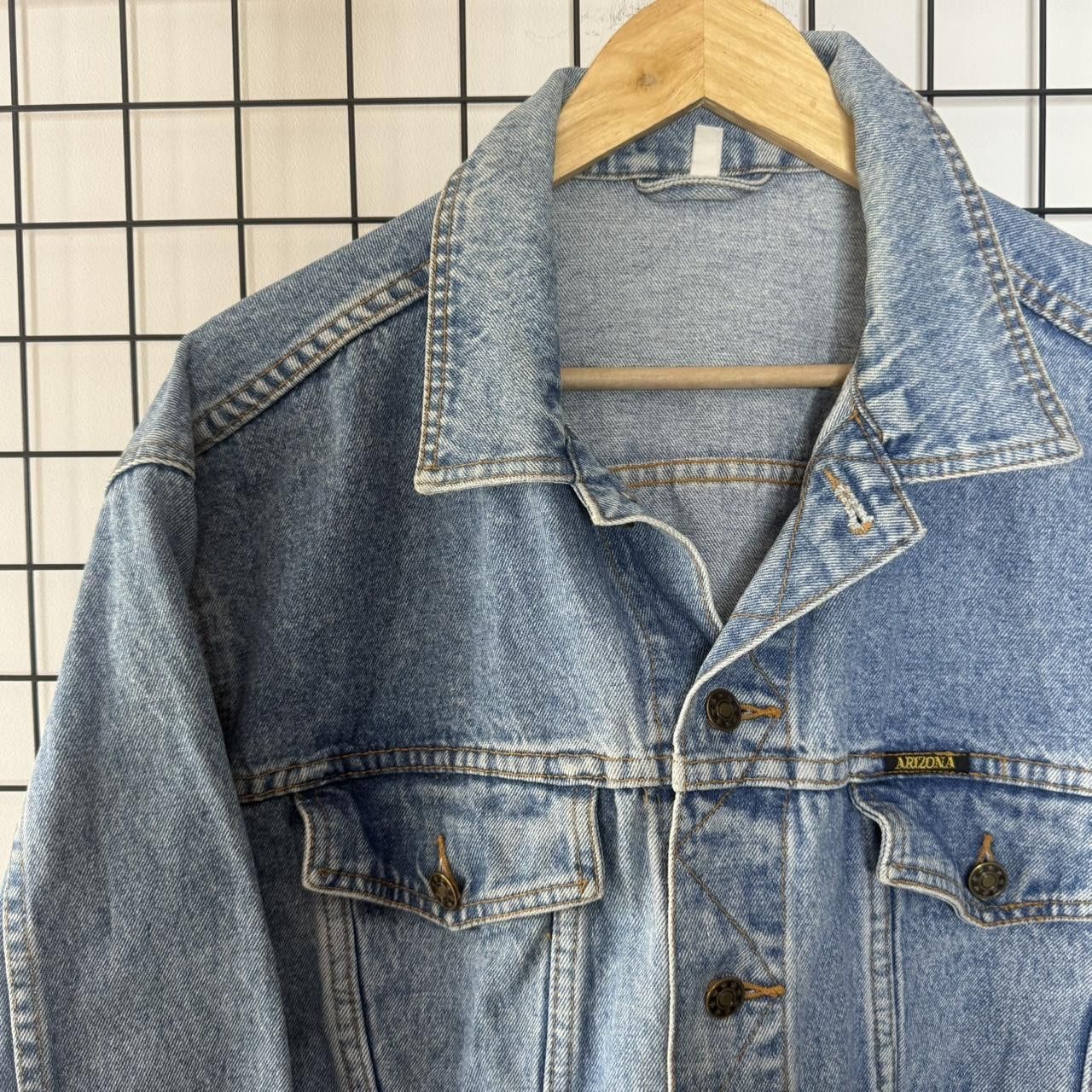 Vintage Vintage 90s Denim Trucker Jacket Blue Retro Size US L / EU 52-54 / 3 - 3 Thumbnail