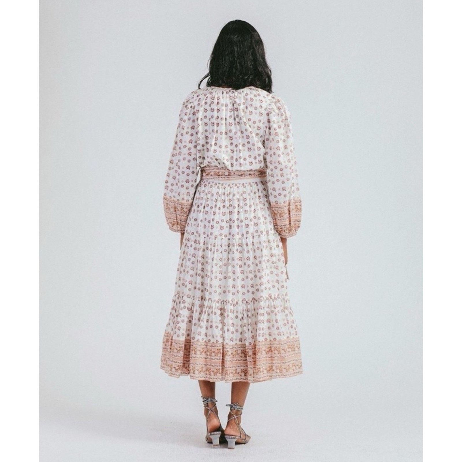 Cleobella Cleobella Blakely Midi Peasant Organic Cotton Floral Dress Size M / US 6-8 / IT 42-44 - 5 Thumbnail