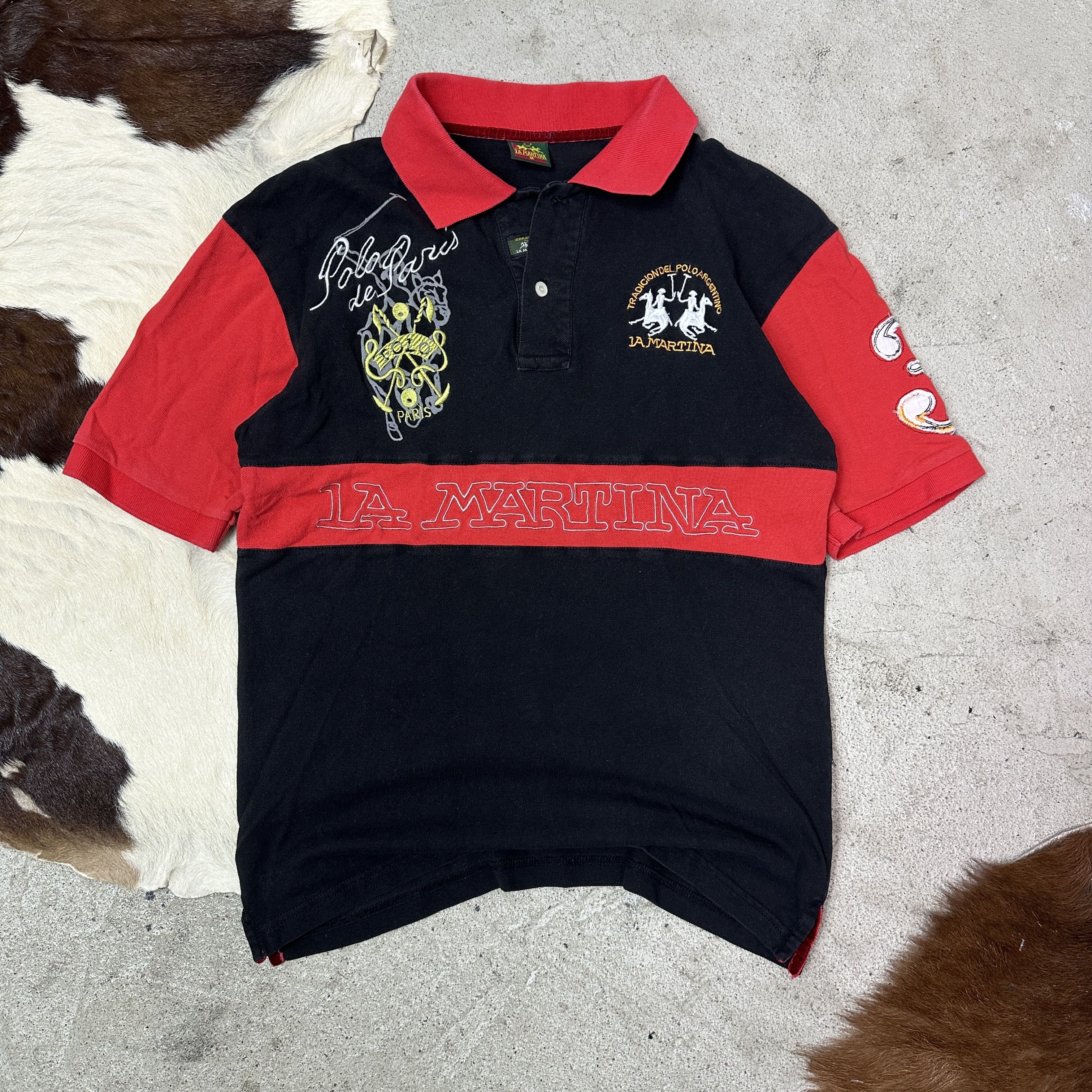 La Martina Vintage Skater Streetwear Sporty La Martina Polo T-shirt Y2K Size US M / EU 48-50 / 2 - 2 Thumbnail
