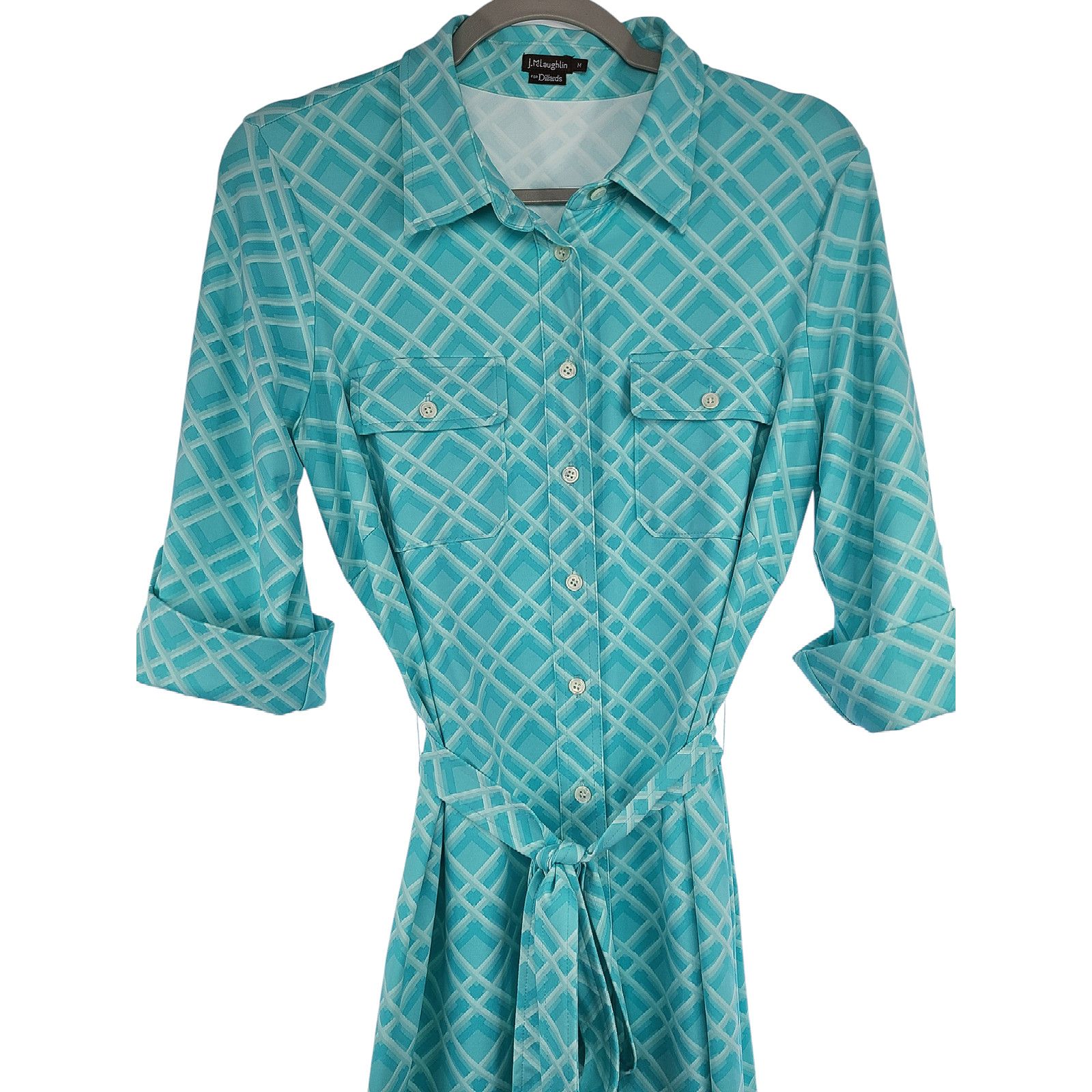 J.McLaughlin J. MCLAUGHLIN For Dillard's Button Front Dress Size M Size M / US 6-8 / IT 42-44 - 4 Thumbnail