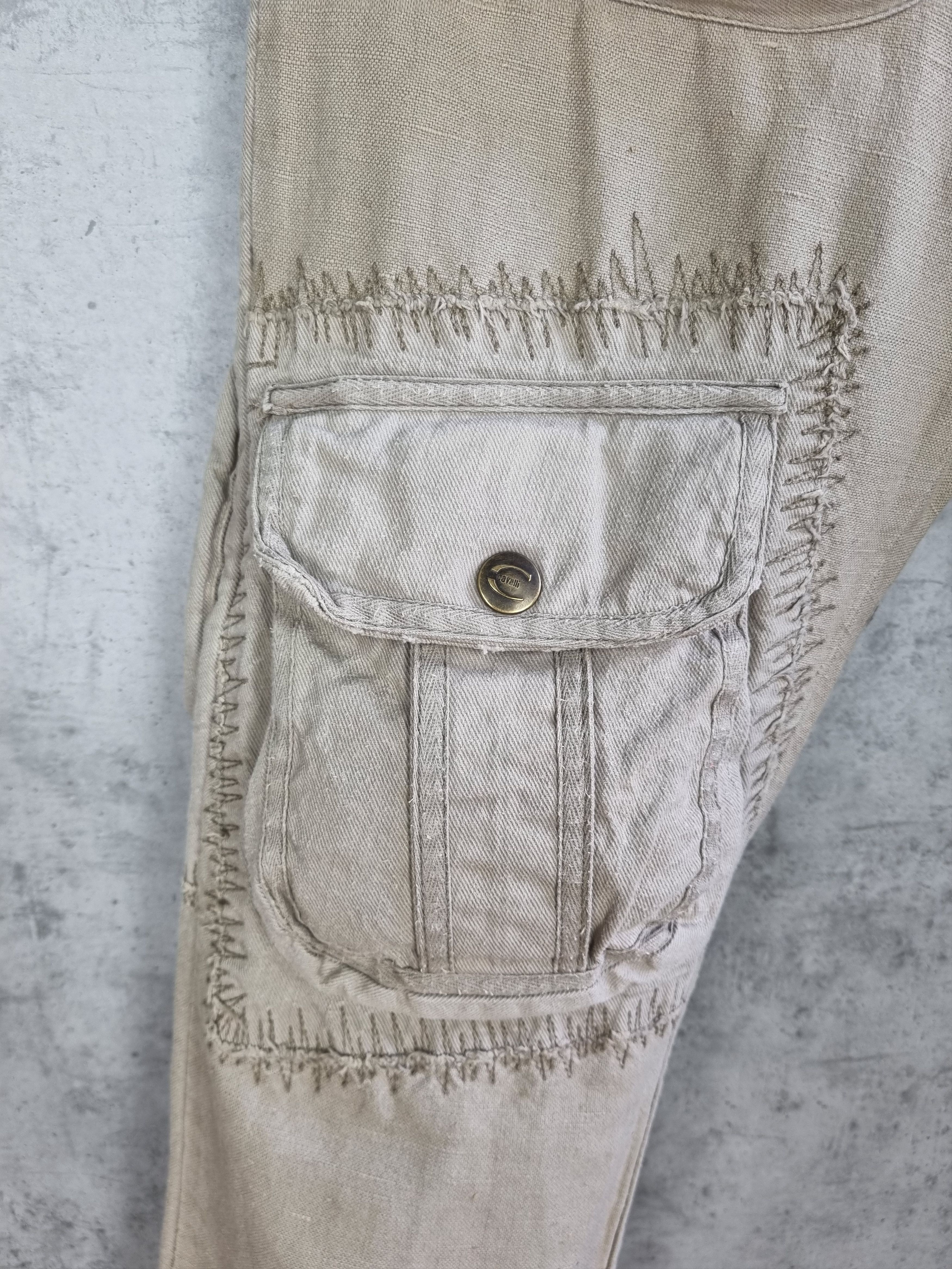 Just Cavalli 2006 Just Cavalli Cargo Gun Pocket Utility Linen Pant Size US 30 / EU 46 - 14 Thumbnail