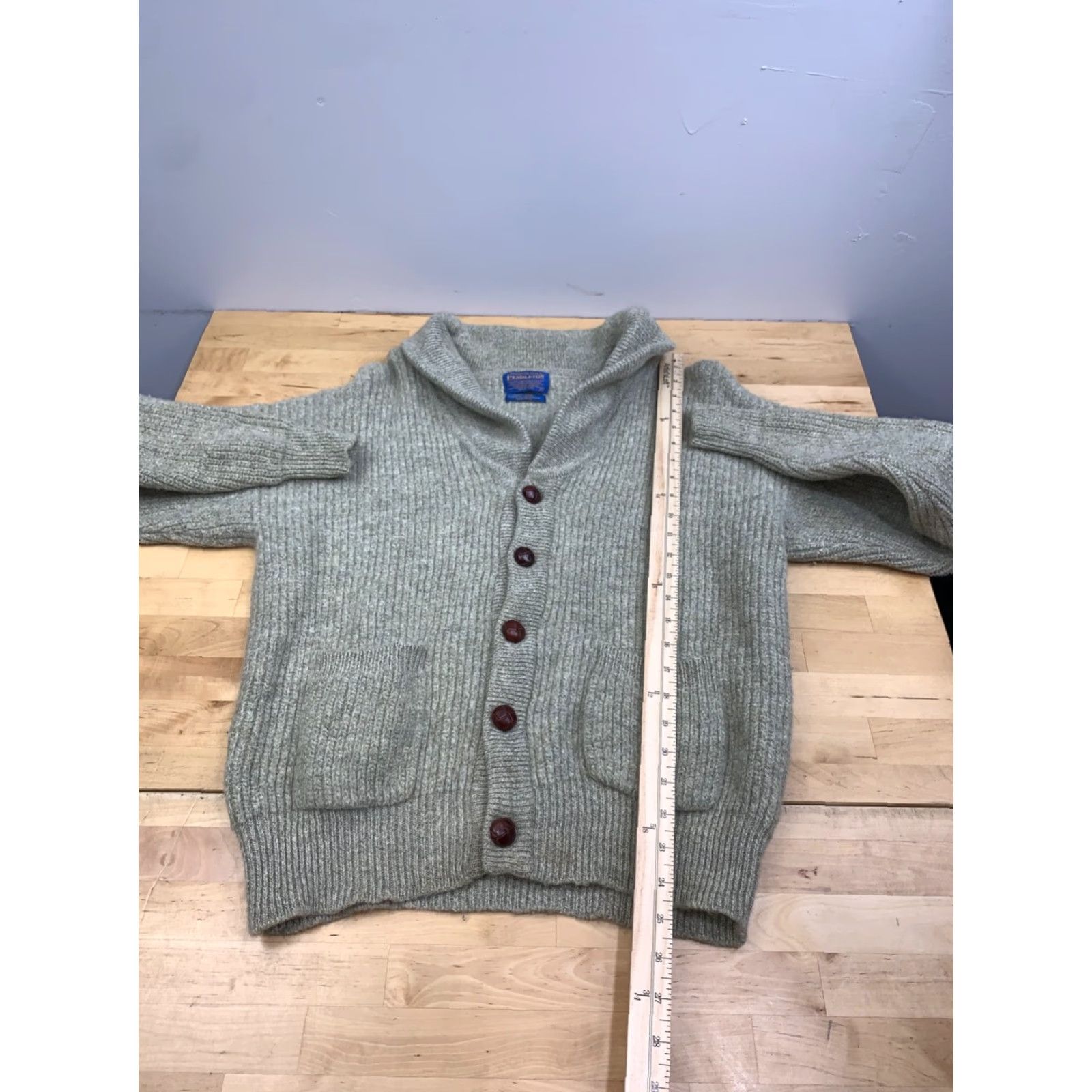 Pendleton Pendleton Mens Button-Up Wool Long Sleeve Beige Casual Plaid S/M 12414 Size US M / EU 48-50 / 2 - 5 Thumbnail