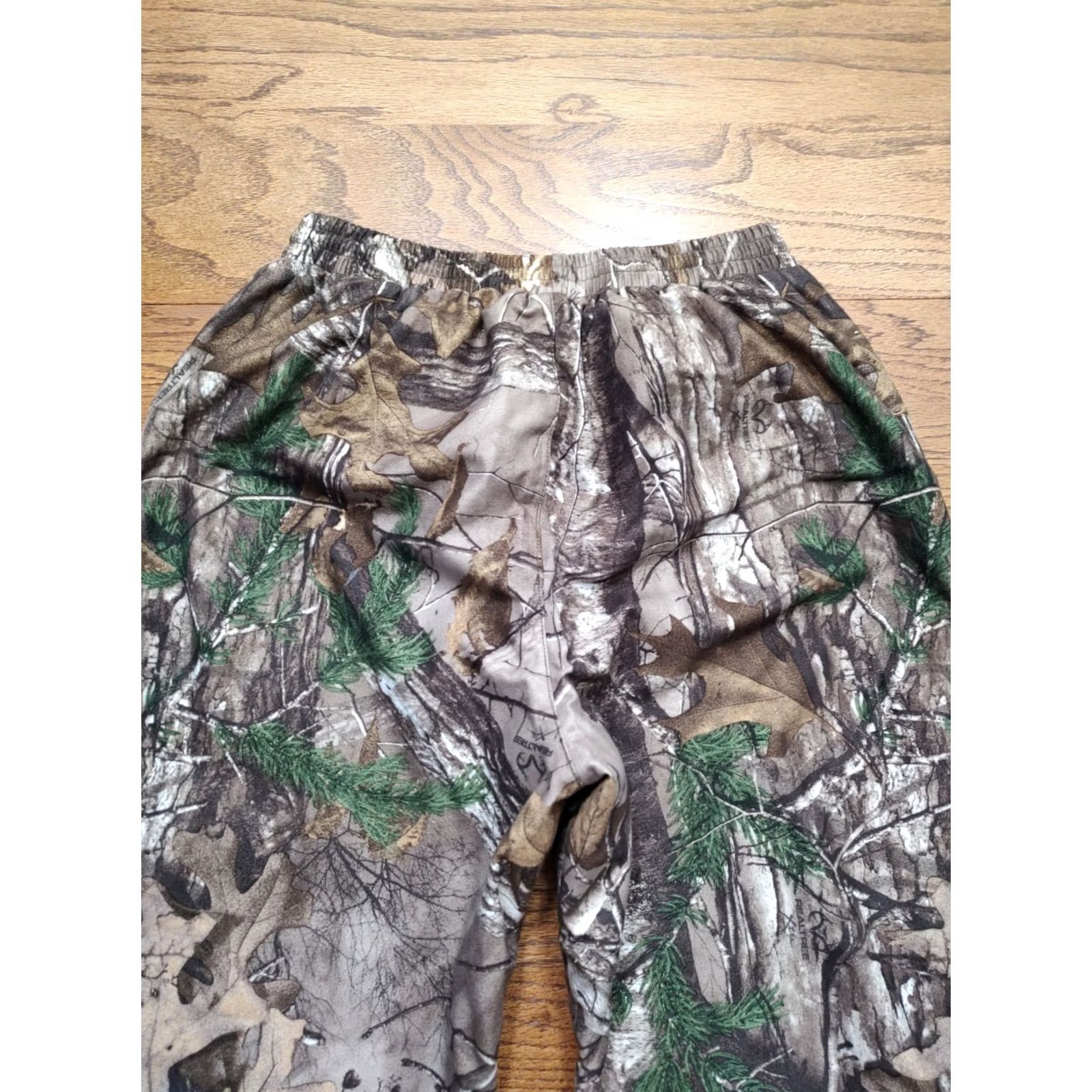 Realtree Realtree Camouflage Pants Men's M Relaxed Elastic Waist Polyester Blend Brown Straight Leg Sweatpants with Pockets Size US 31 - 3 Thumbnail