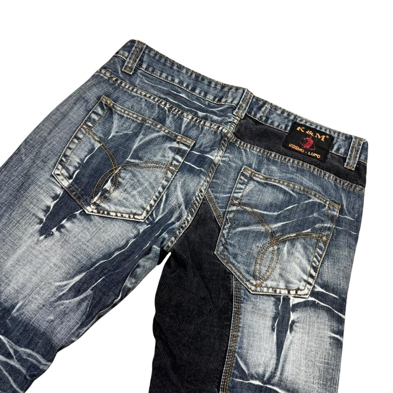 Japanese Brand Y2K Patchwork Distressed Wide-Leg Jeans Size US 34 / EU 50 - 6 Thumbnail