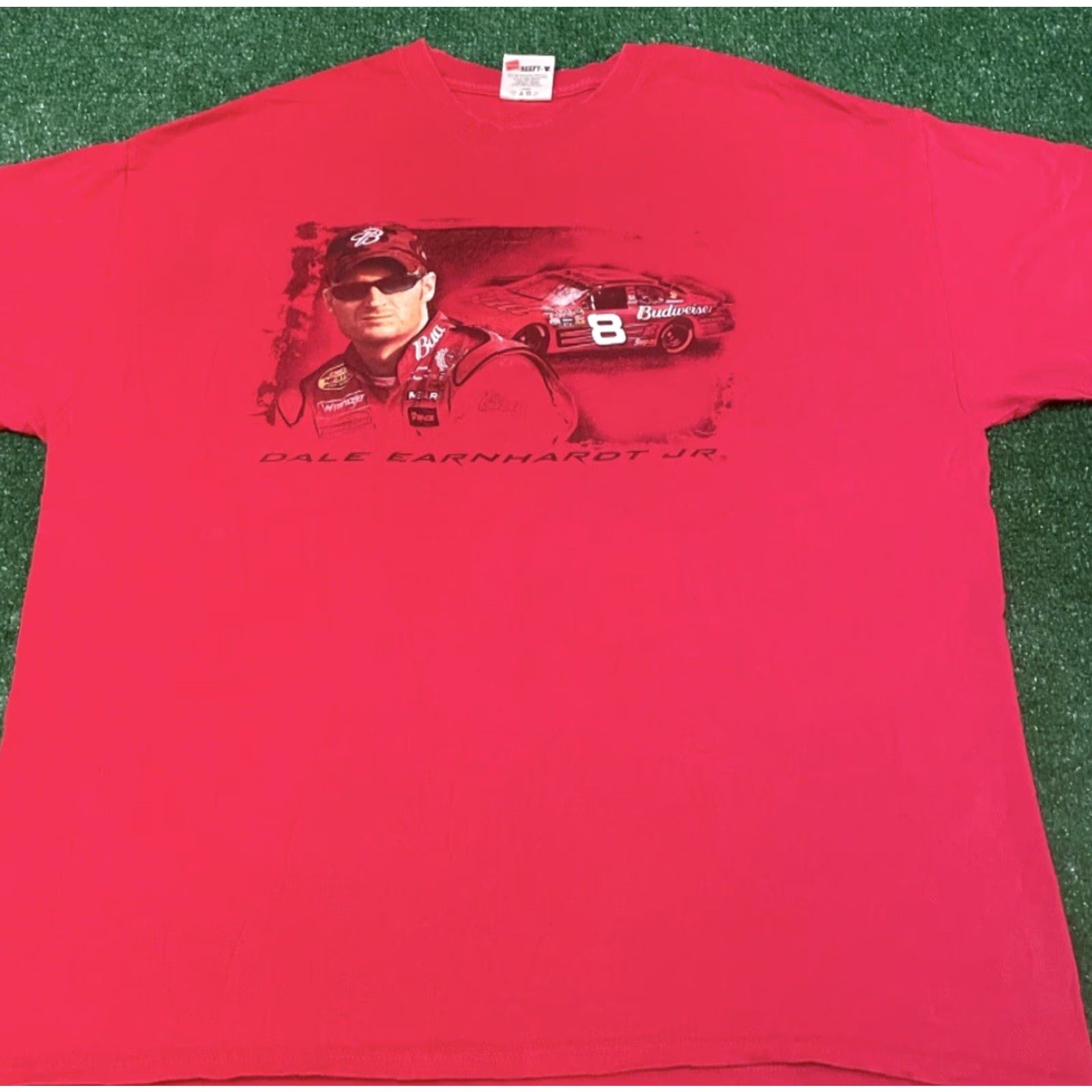 NASCAR VINTAGE Dale Earnhardt JR Budweiser Car VTG Shirt Mens 2XL Red 90s Y2k Nascar Cars Sports Shirt Mens XXL Size US XXL / EU 58 / 5 - 2 Thumbnail