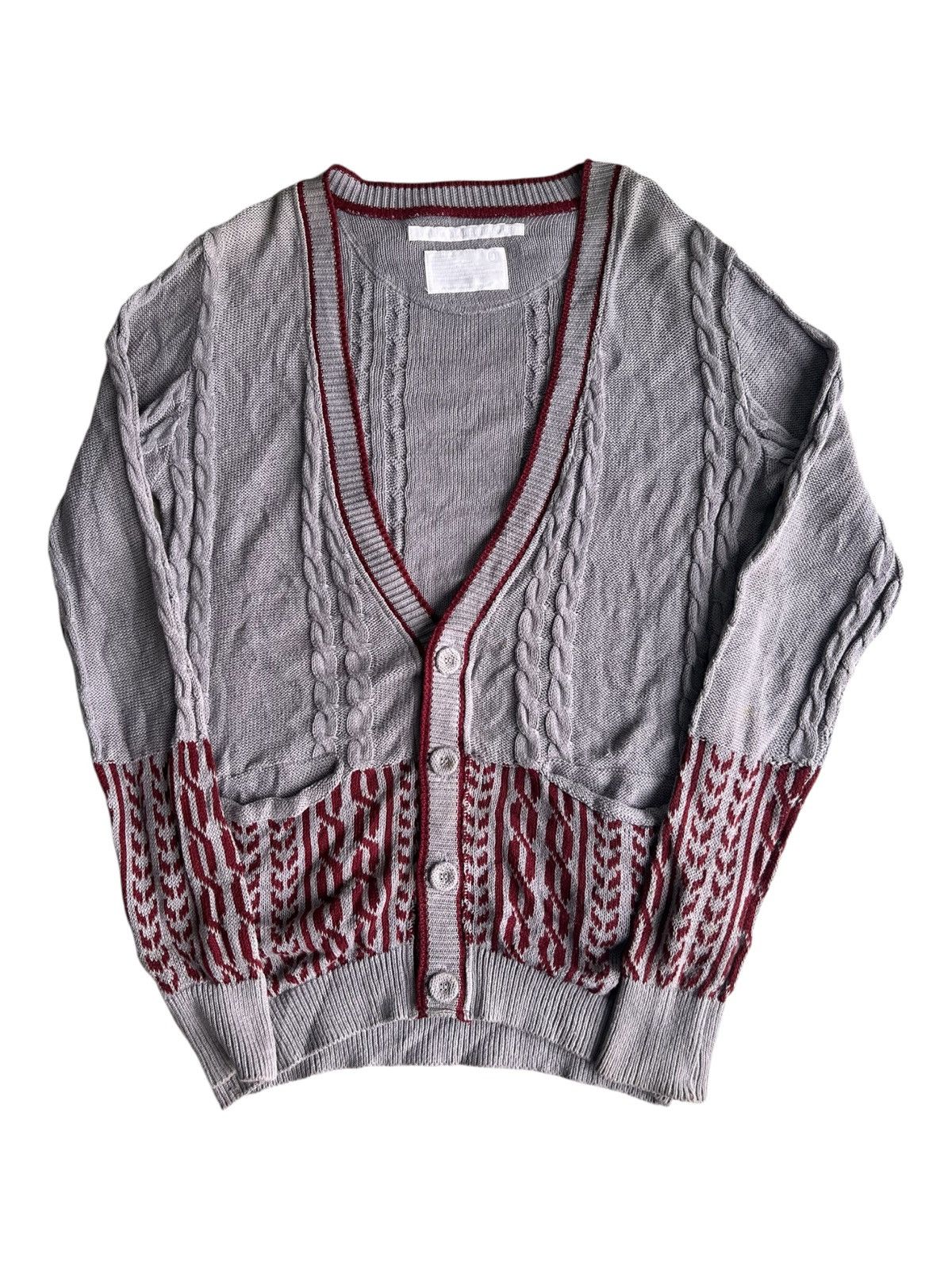 Aran Isles Knitwear × White Mountaineering SS13 White Mountaineering Rockabilly Cable Knit Cardigan Size US S / EU 44-46 / 1 - 2 Thumbnail