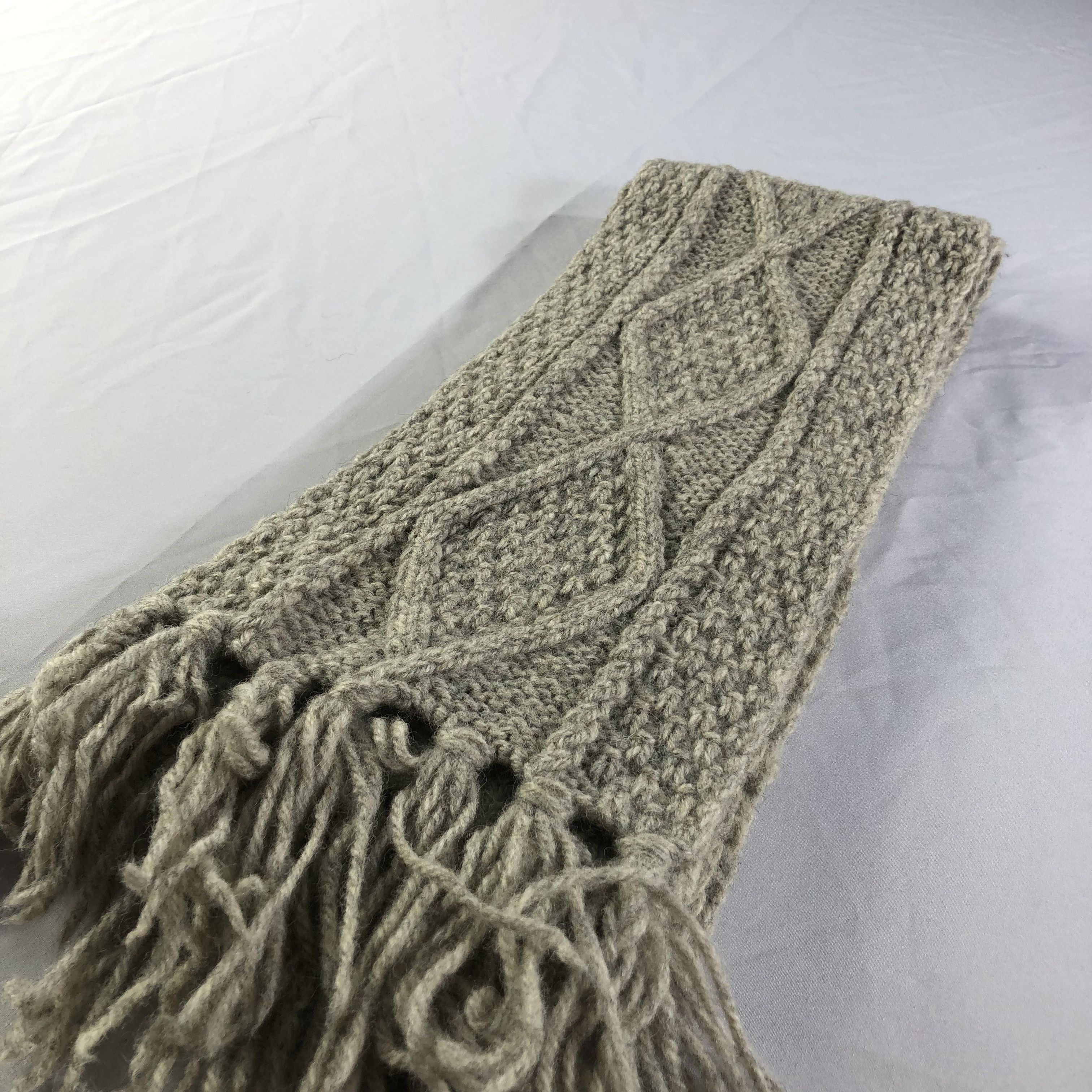 Vintage John Molloy Cable Knit Wool Scarf Muffler V1662 Size ONE SIZE - 2 Thumbnail