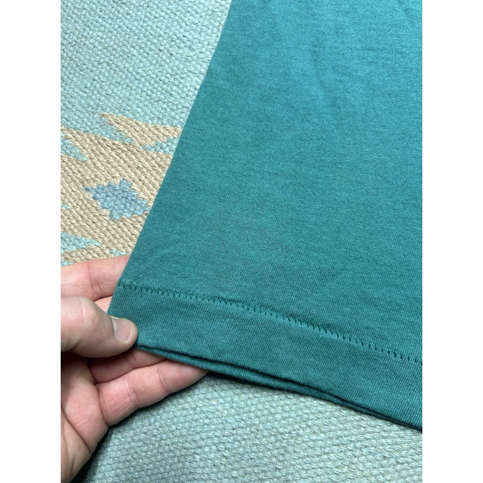 Vintage VINTAGE 80s B.V.D Pocket T-Shirt Cotton Large Mens Teal Blue Turquoise Pockets Vintage 80s Shirt Size US L / EU 52-54 / 3 - 6 Thumbnail