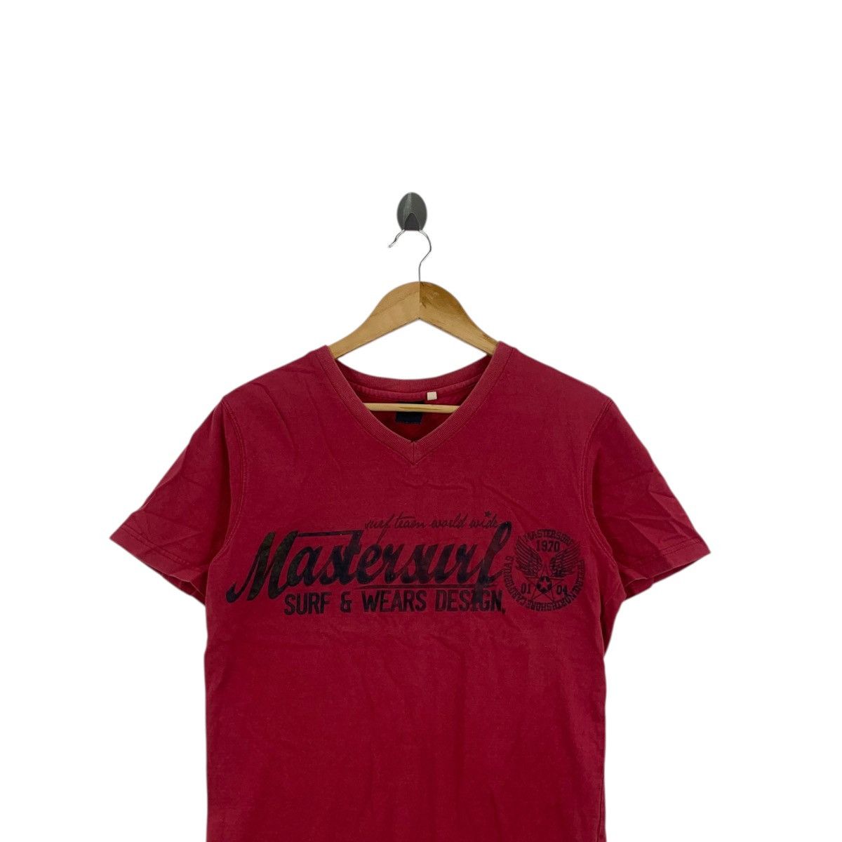 Other MASTERSURF SURF & WEARS Design Red V-Neck Tee Shirt Top Size US M / EU 48-50 / 2 - 2 Thumbnail