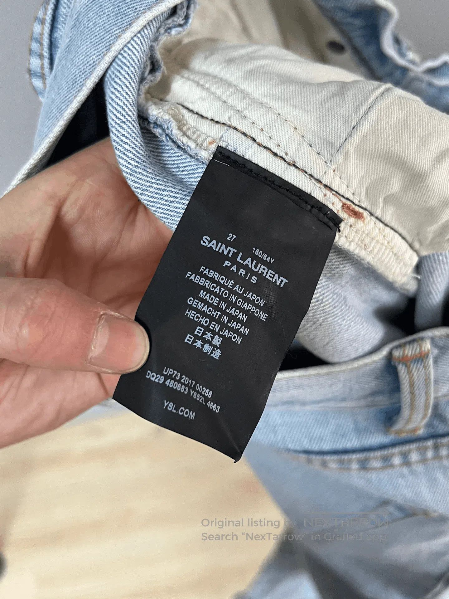 Saint Laurent Paris SLP Washed Denim Jeans. Size 27" / US 4 / IT 40 - 4 Thumbnail