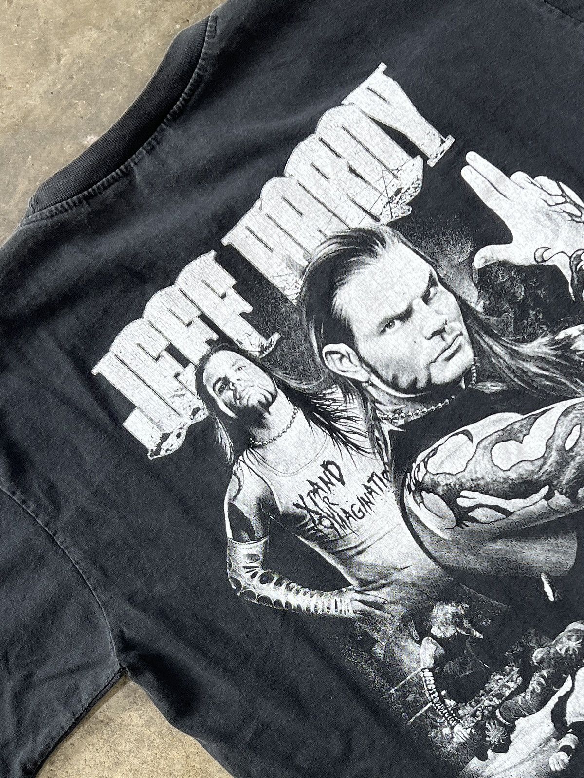 WWF Vintage Jeff Hardy Wrestling Portrait Rap style Tee Medium Size US M / EU 48-50 / 2 - 4 Thumbnail