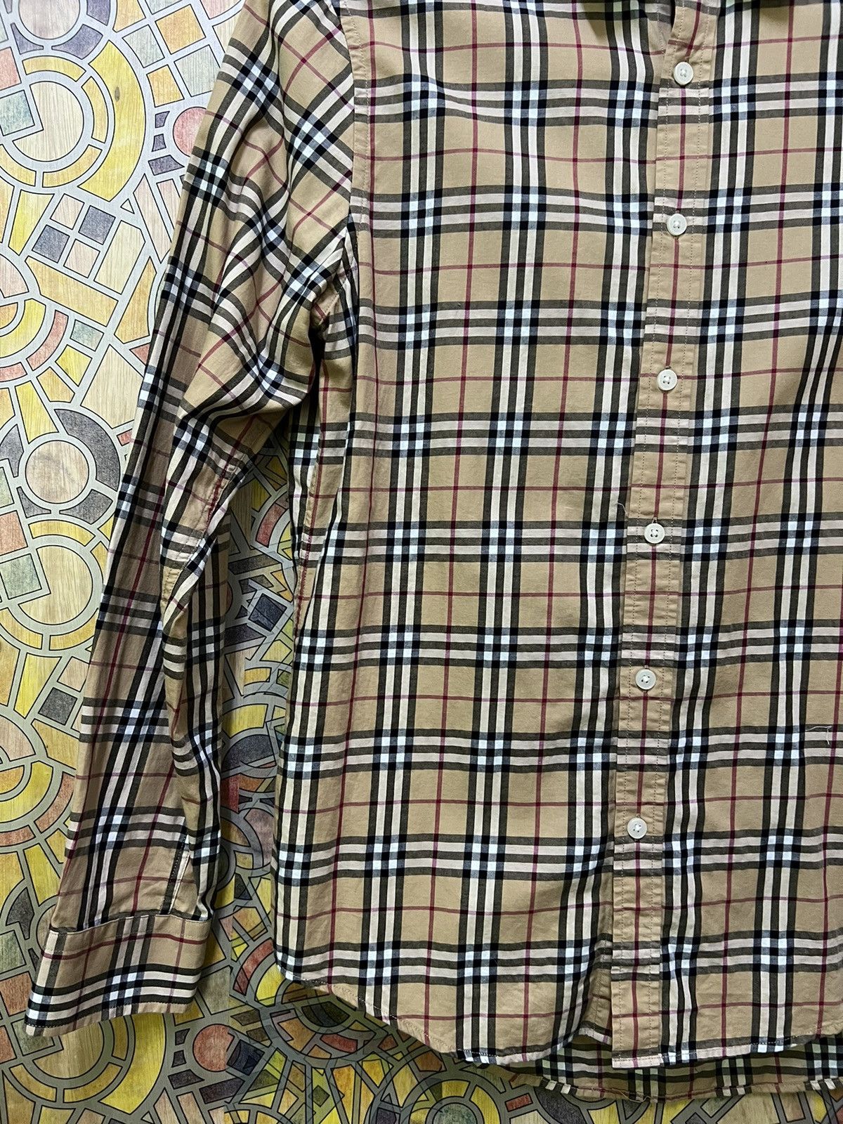 Burberry Burberry Somerton Nova Check Long Sleeve Shirt Men's Small Size US M / EU 48-50 / 2 - 17 Thumbnail