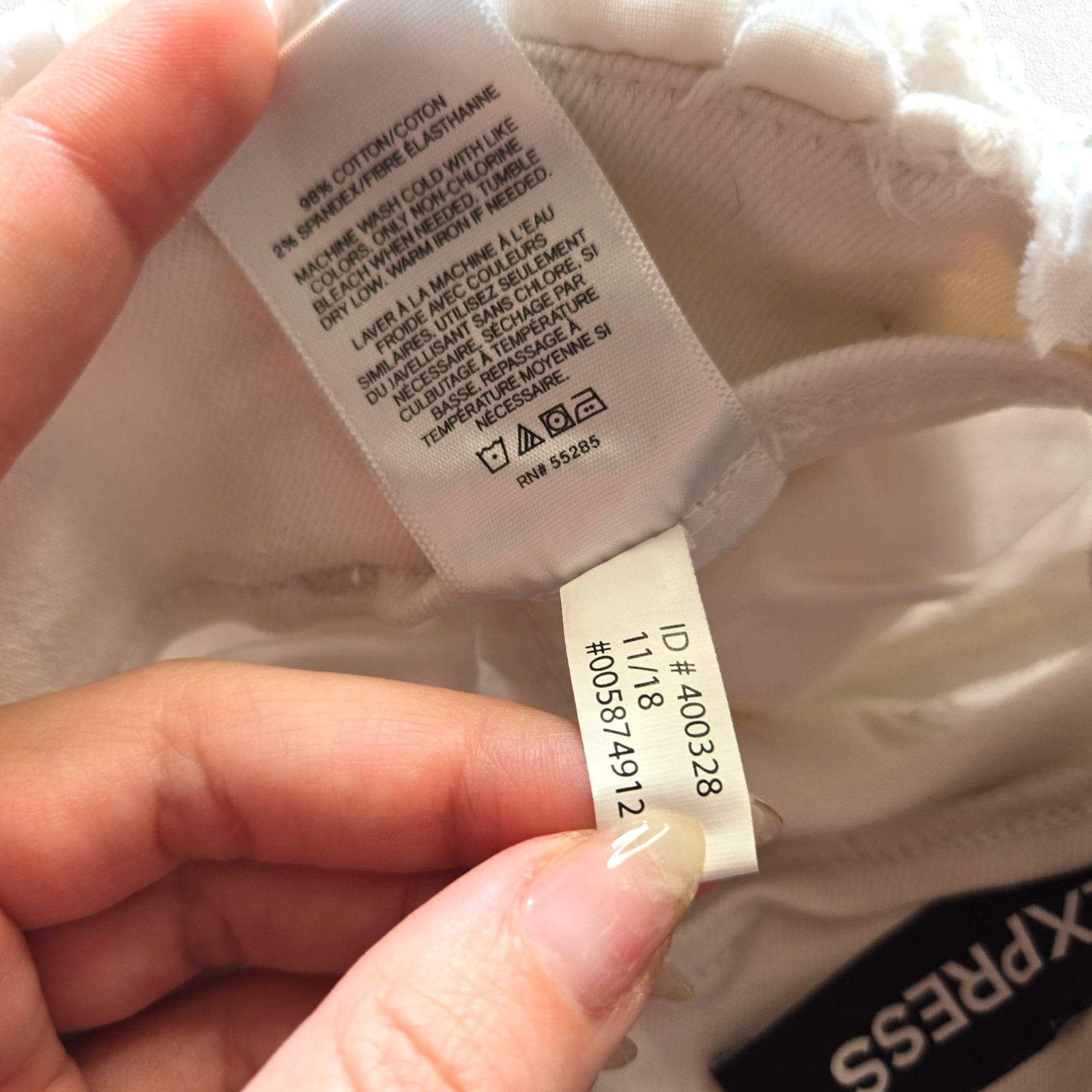Express Express White Paper Bag Cut Off Shorts Size 8 Size 30" / US 8 / IT 44 - 4 Thumbnail