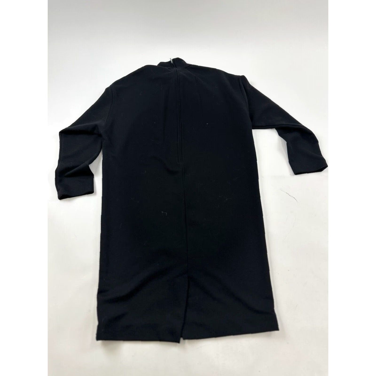 Vintage VINTAGE Virgo II Dress Women’s 6 Black Turtleneck Shift Knee Length Long Sleeve Womens Size M / US 6-8 / IT 42-44 - 2 Thumbnail