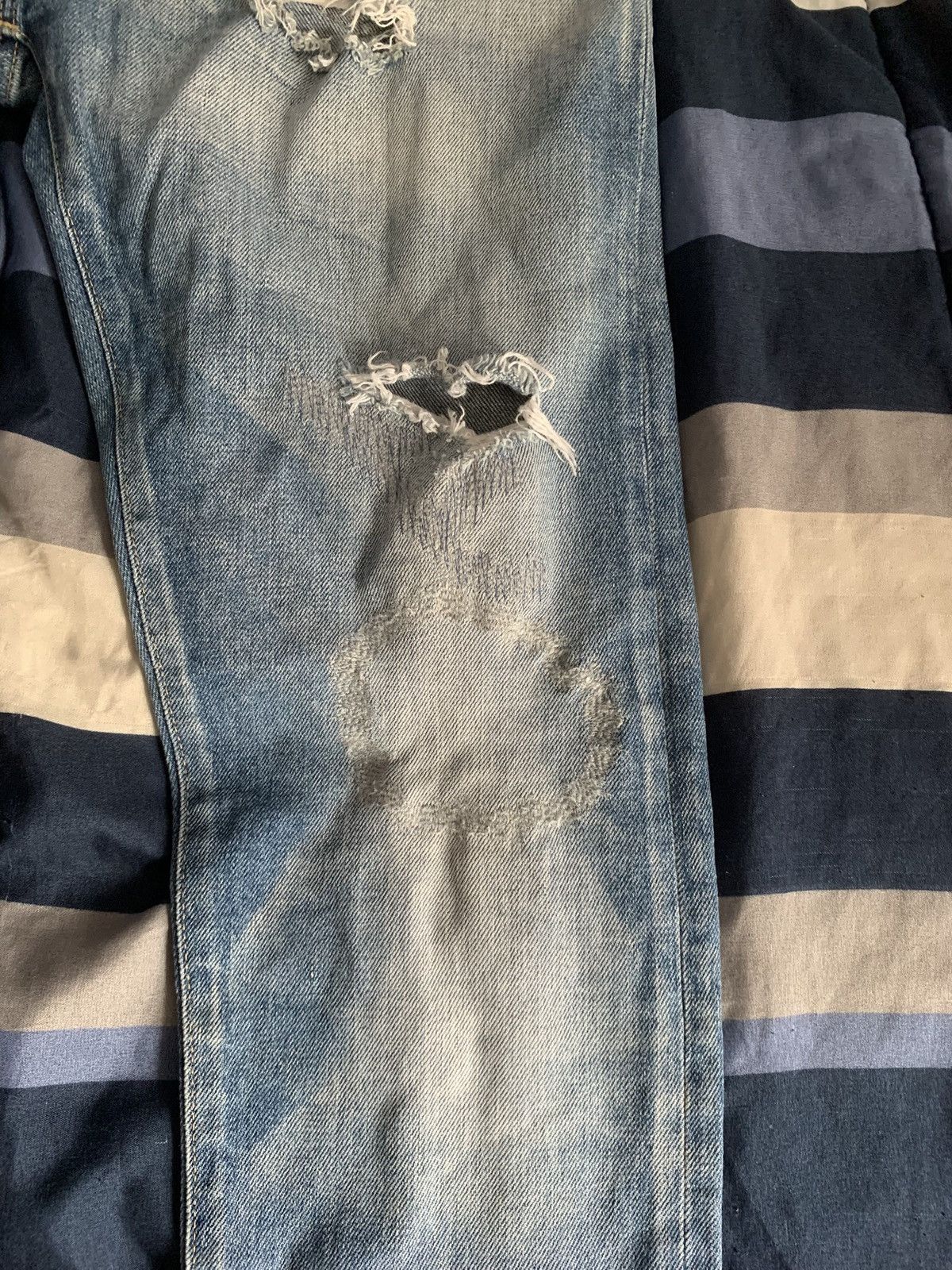 Evisu No.3 Baby Blue Daicock Raw Denim Jean