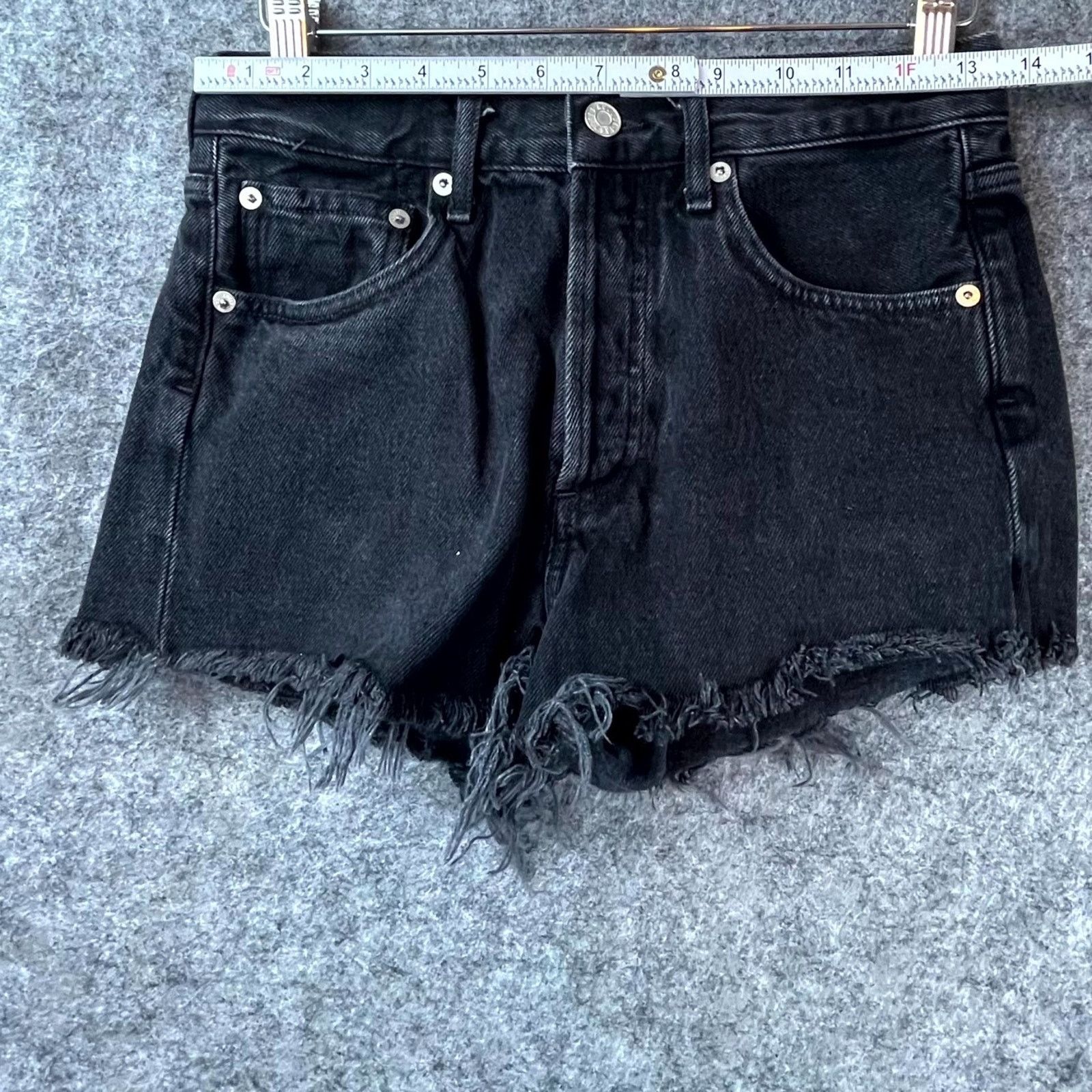 Agolde Agolde Cut Off Shorts Women 23 Black Frayed Hem Grunge 90s Size 25" / US 0 / IT 36 - 1 Thumbnail