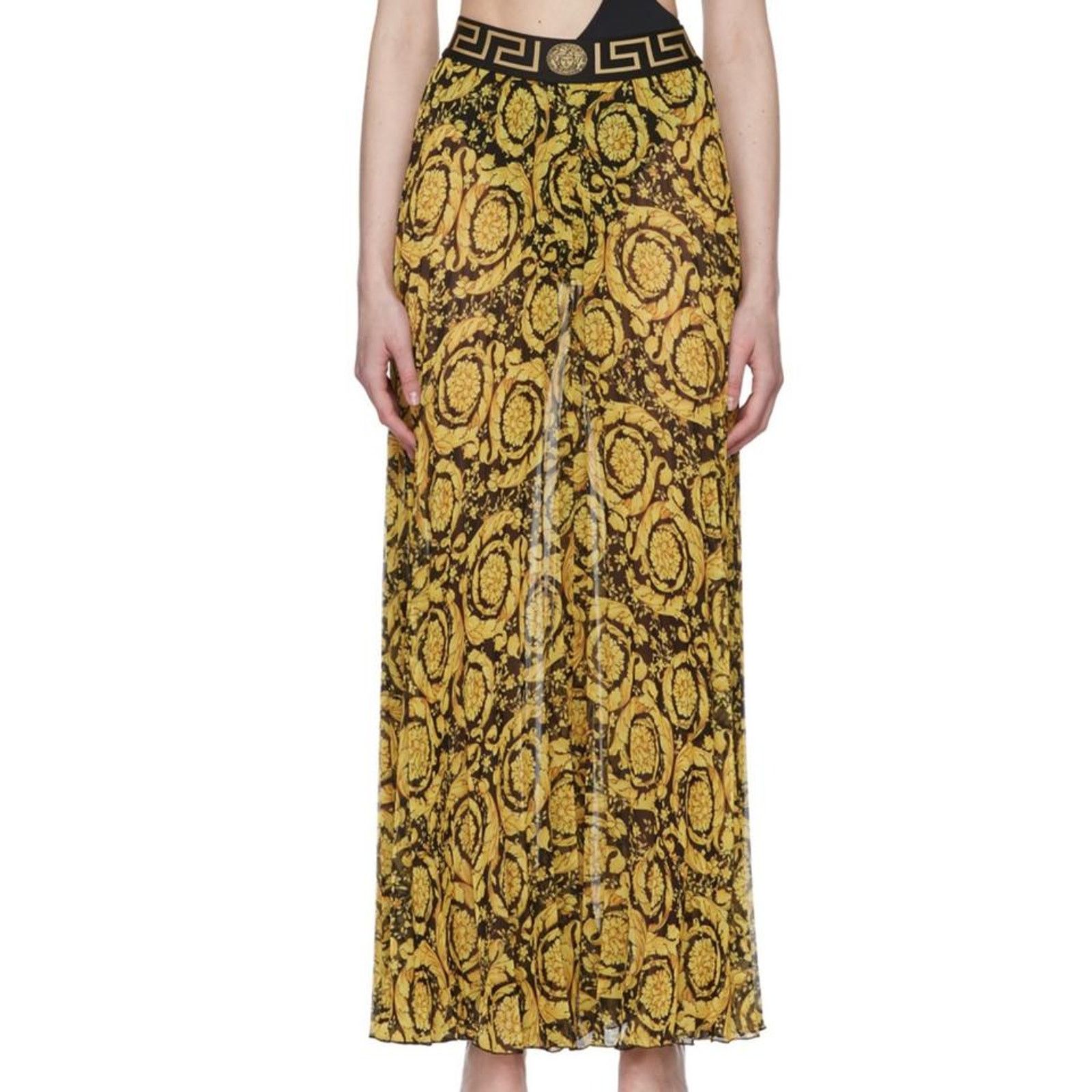Versace VERSACE Barocco printed chiffon plisse cover up beach pants Size 30" / US 8 / IT 44 - 1 Thumbnail