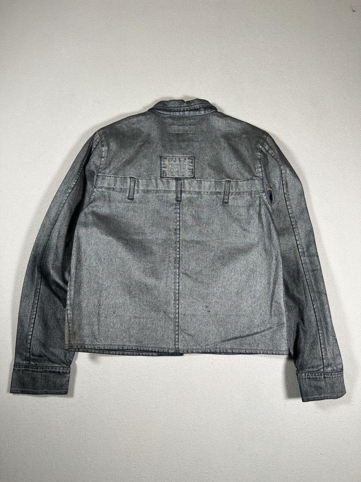 Marithe + Francois Girbaud Vintage Y2K Girbaud Cropped Reworked Silver Pained Denim Jkt Size L / US 10 / IT 46 - 2 Thumbnail