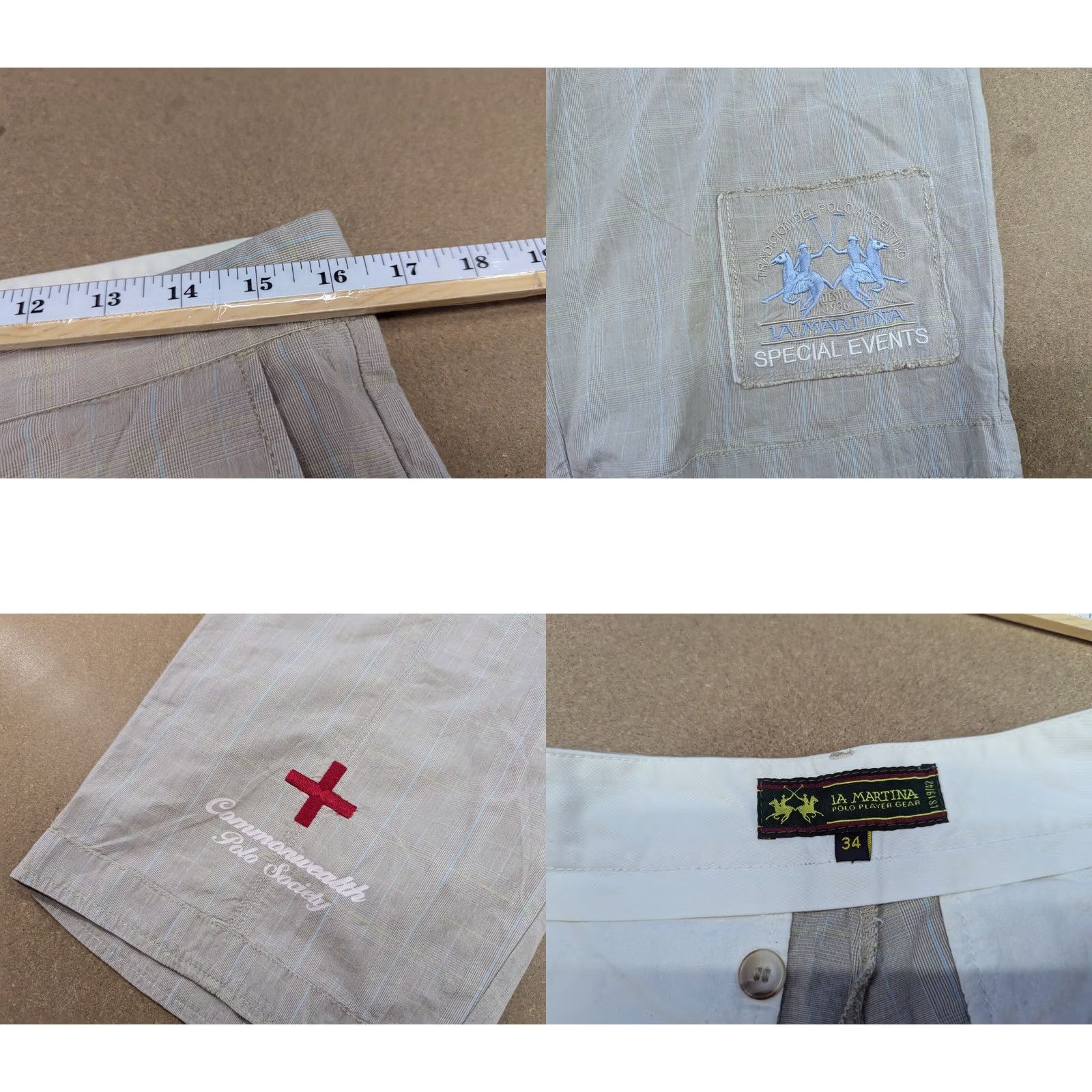 La Martina La Martina Chino Shorts Mens Beige Size 14 Regular 32 Inseam 13 in Pockets Cotton Vintage: No Polo Special events Casual Shirt/Hypo Size US XS / EU 42 / 0 - 8 Thumbnail
