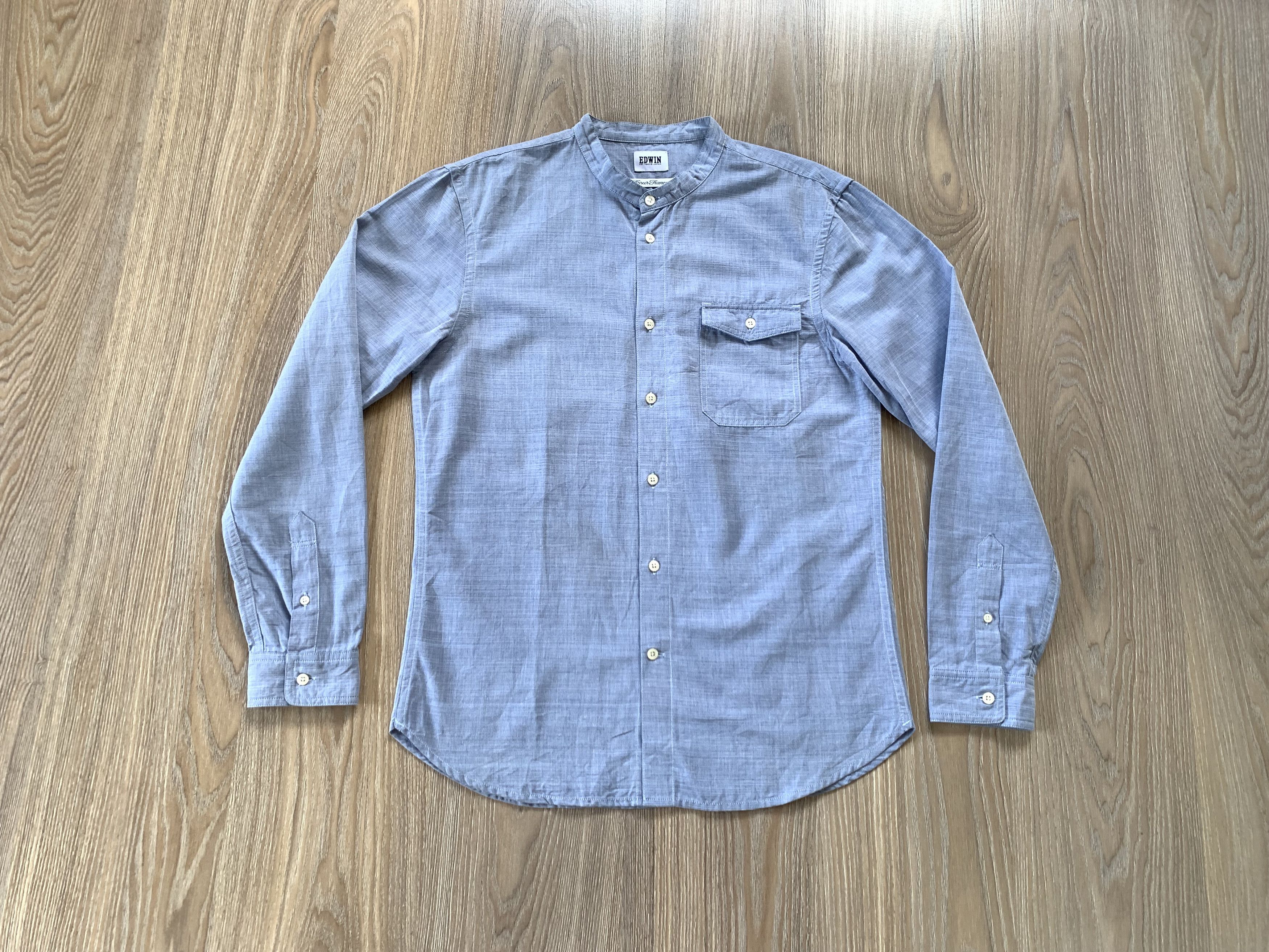 Edwin Edwin Newman Light Blue Long Sleeve Shirt Size US M / EU 48-50 / 2 - 9 Thumbnail