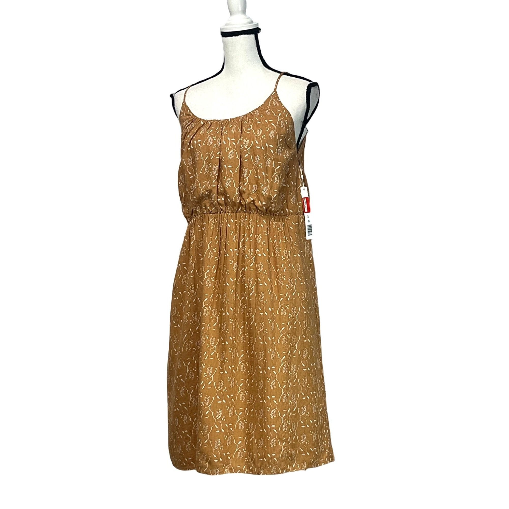 Other Caslon Women’s Textured Midi Sundress, Bronze Yellow, XS Size XS / US 0-2 / IT 36-38 - 5 Thumbnail