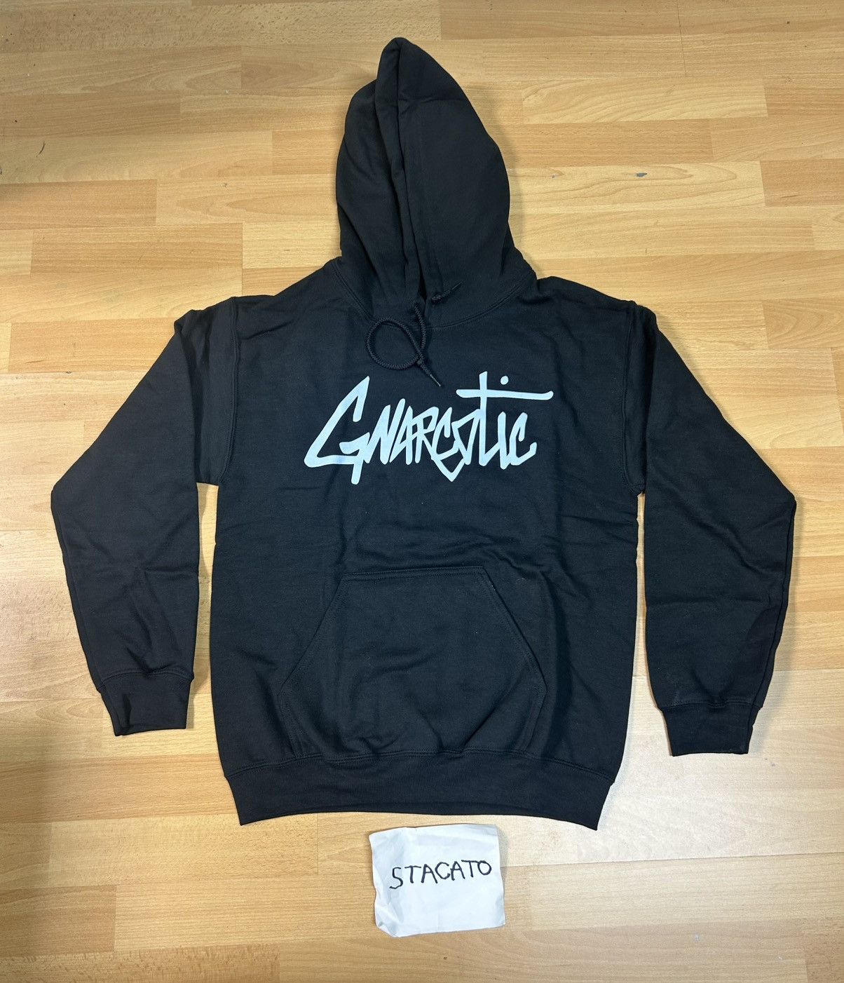 Gnarcotic × Rap Tees Gnarcotic Lil Gnar Logo Hoodie Black/Light Blue Size US S / EU 44-46 / 1 - 1 Thumbnail