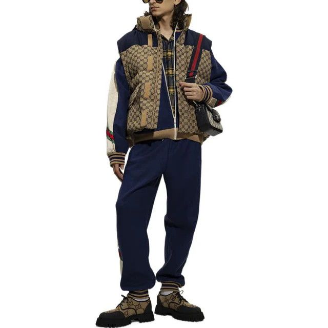 Gucci o1loc1c0226 710586 GG Canvas Down Vest With Detachable Hood Size US XL / EU 56 / 4 - 4 Thumbnail