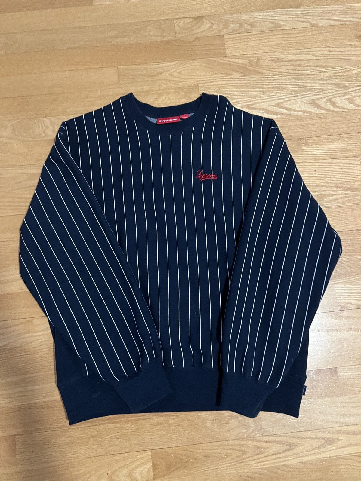 Supreme Pinstripe Crewneck 