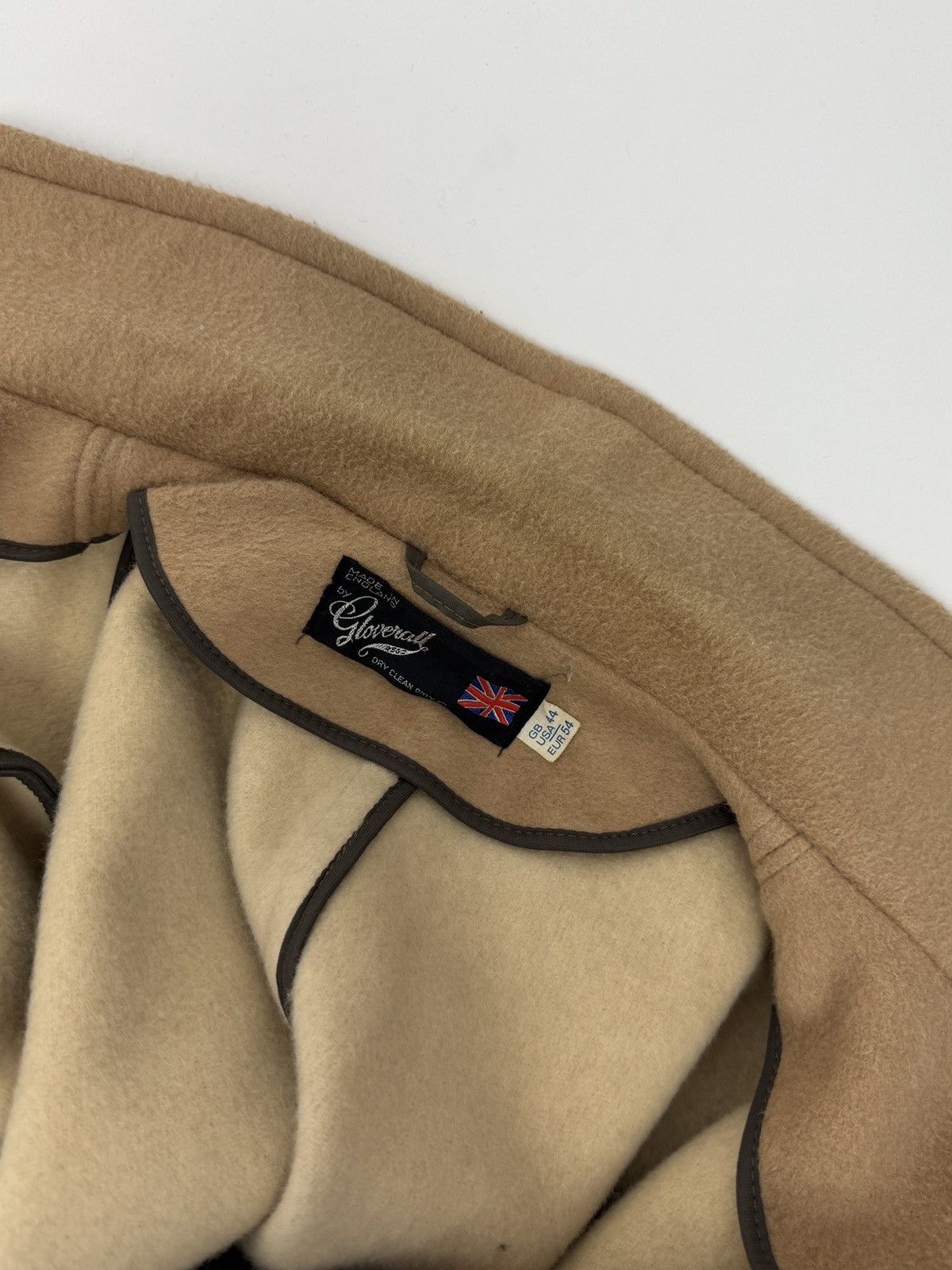 Gloverall 1970s Vintage Gloverall England Camel Beige Wool Mid Coat 54 Size US L / EU 52-54 / 3 - 15 Thumbnail