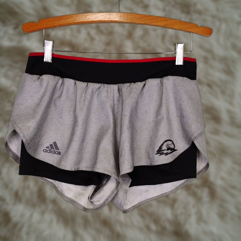 Adidas Adidas Women's Athletic Shorts Running Gray M Regular Elastic Waist Flat Front Inseam 2.0 in. Southern Utah Thunderbirds Size 32" / US 10 / IT 46 - 1 Thumbnail