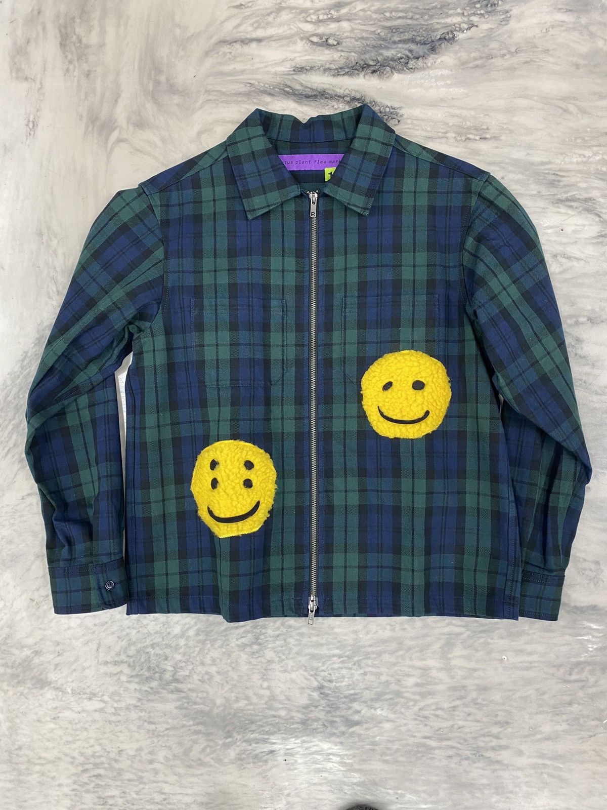 Cactus Plant Flea Market Cactus plant flea market check zip up plaid work  jacket | Grailed