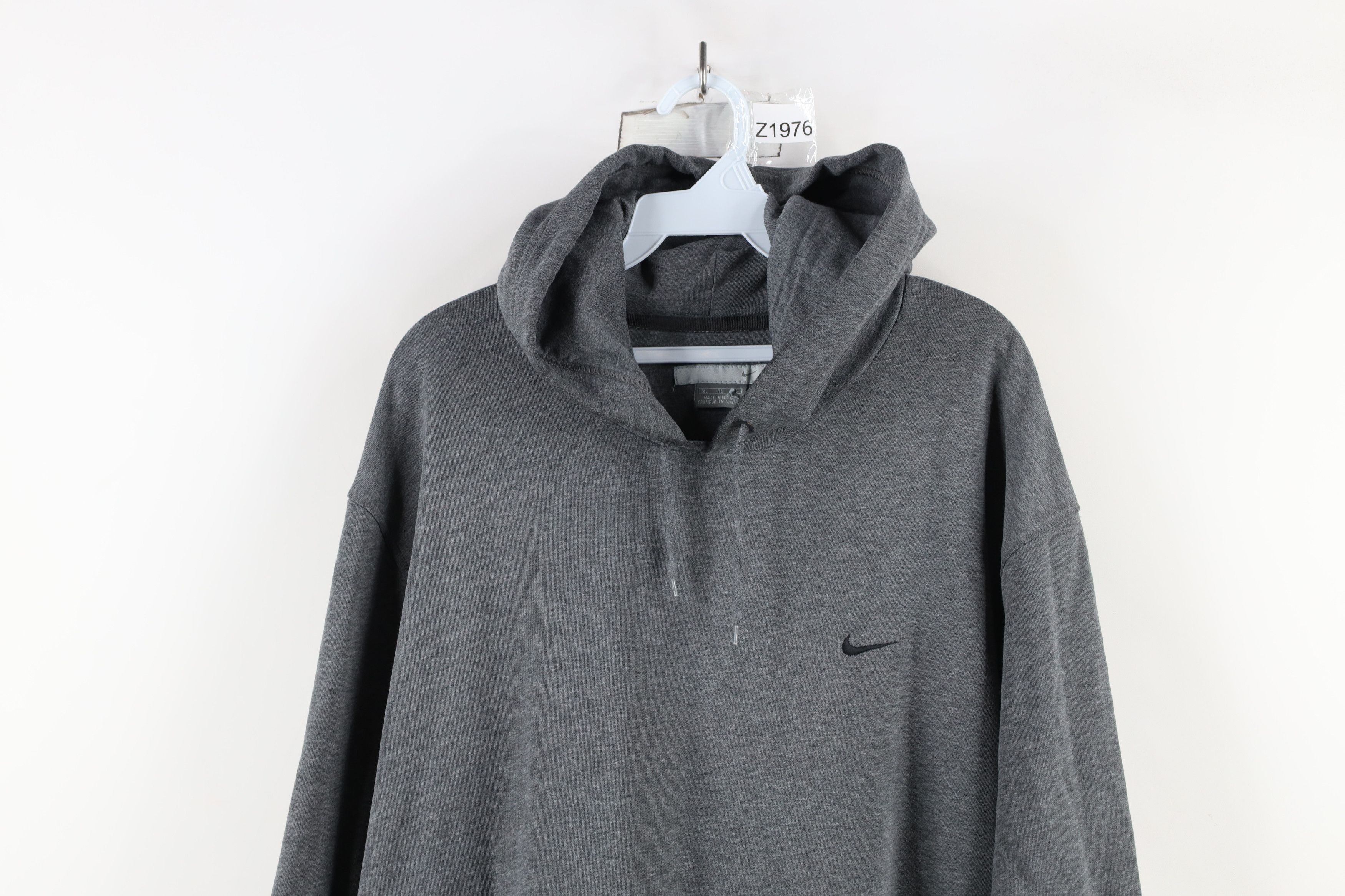 Nike × Vintage Vintage 90s Y2K Nike Scott Mini Swoosh Hoodie Sweatshirt Size US XL / EU 56 / 4 - 2 Thumbnail