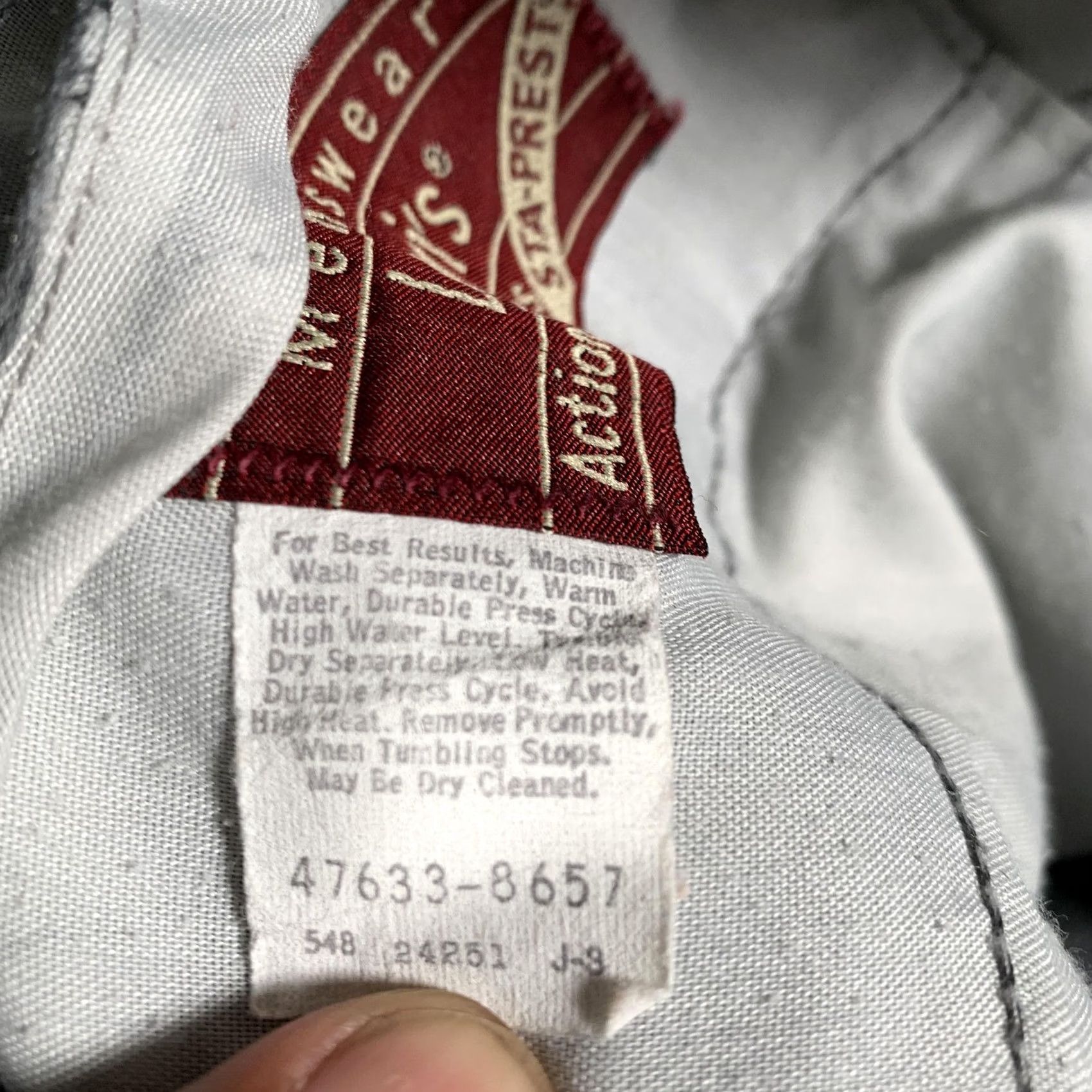 Levi's VINTAGE Levi'S Dress Mens 36 Gray VTG Pants 36x29 STA PREST Action Slacks Straight Work Size US 36 / EU 52 - 7 Thumbnail
