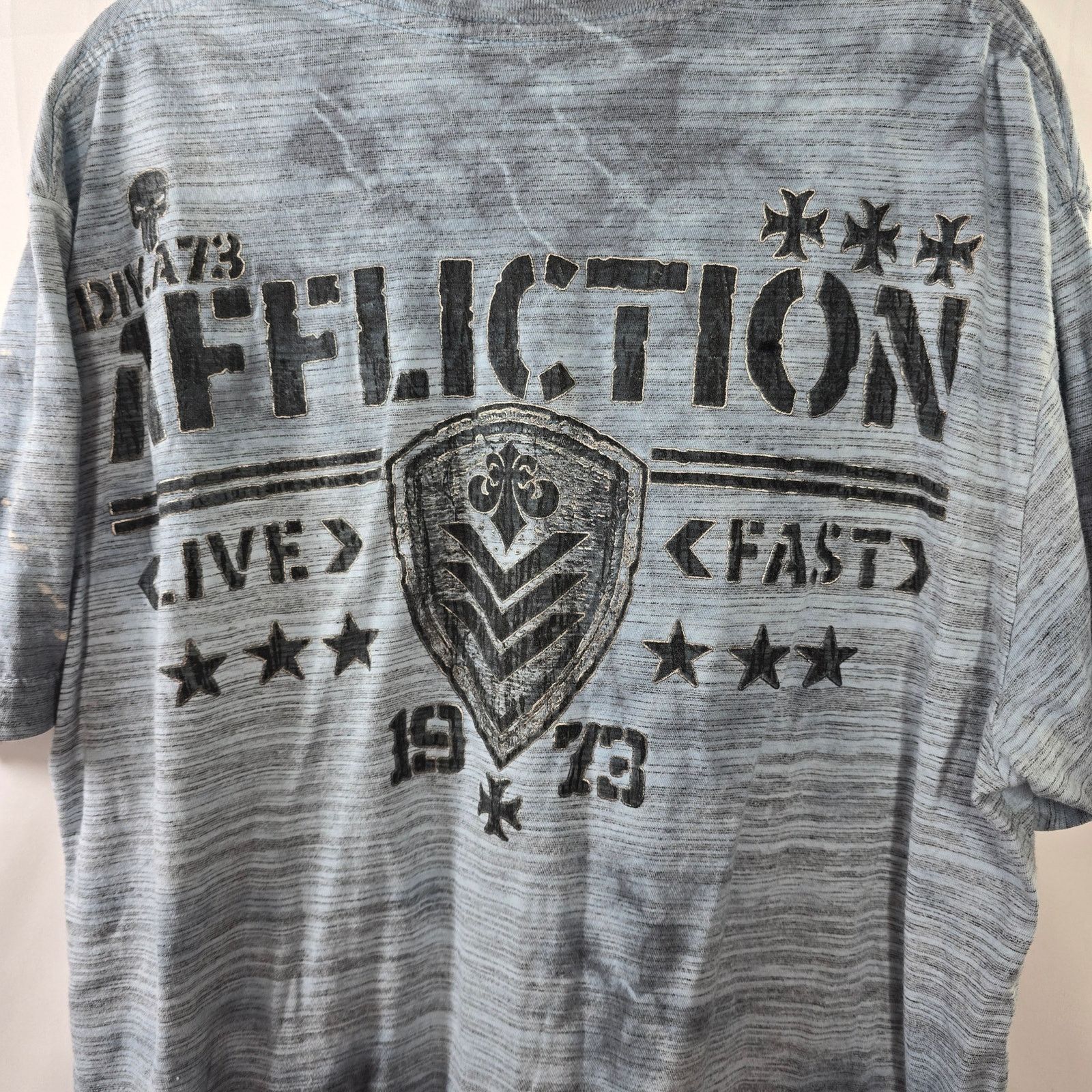 Affliction Men's Affliction Live Fast Distressed T-shirt Size Large Size US L / EU 52-54 / 3 - 6 Thumbnail