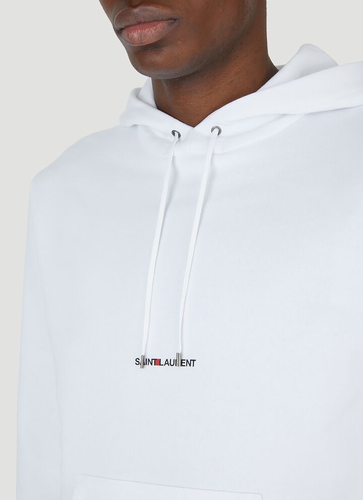 Saint Laurent Paris o1bcso1str1124 Rive Gauche Hoodie in White Size US XXL / EU 58 / 5 - 4 Thumbnail