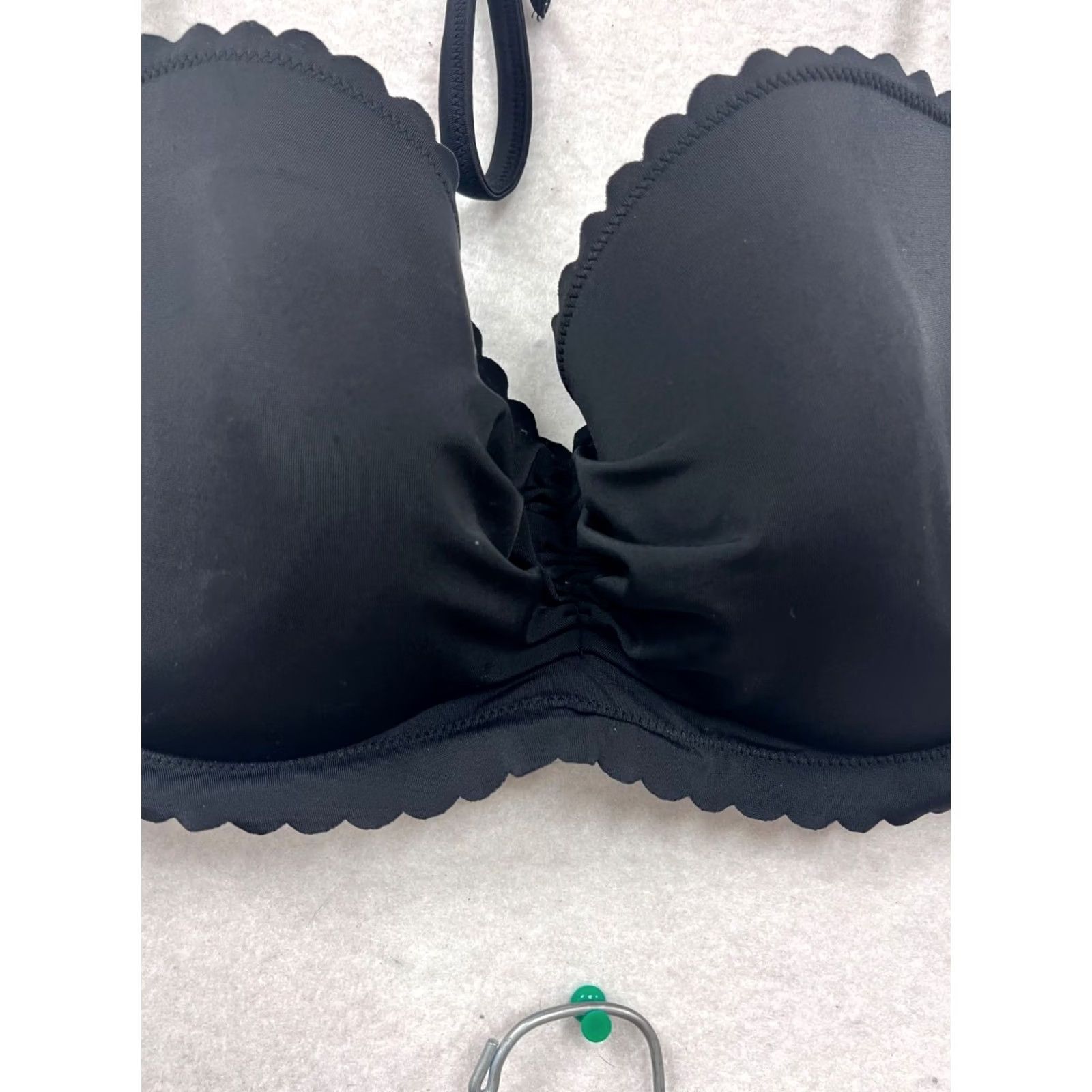 Victoria's Secret Victoria's Secret Bikini Set Halter Padded Black 2 Piece Large/34DD Womens Swimsuit Bottoms Top Vintage: No Size ONE SIZE - 7 Thumbnail