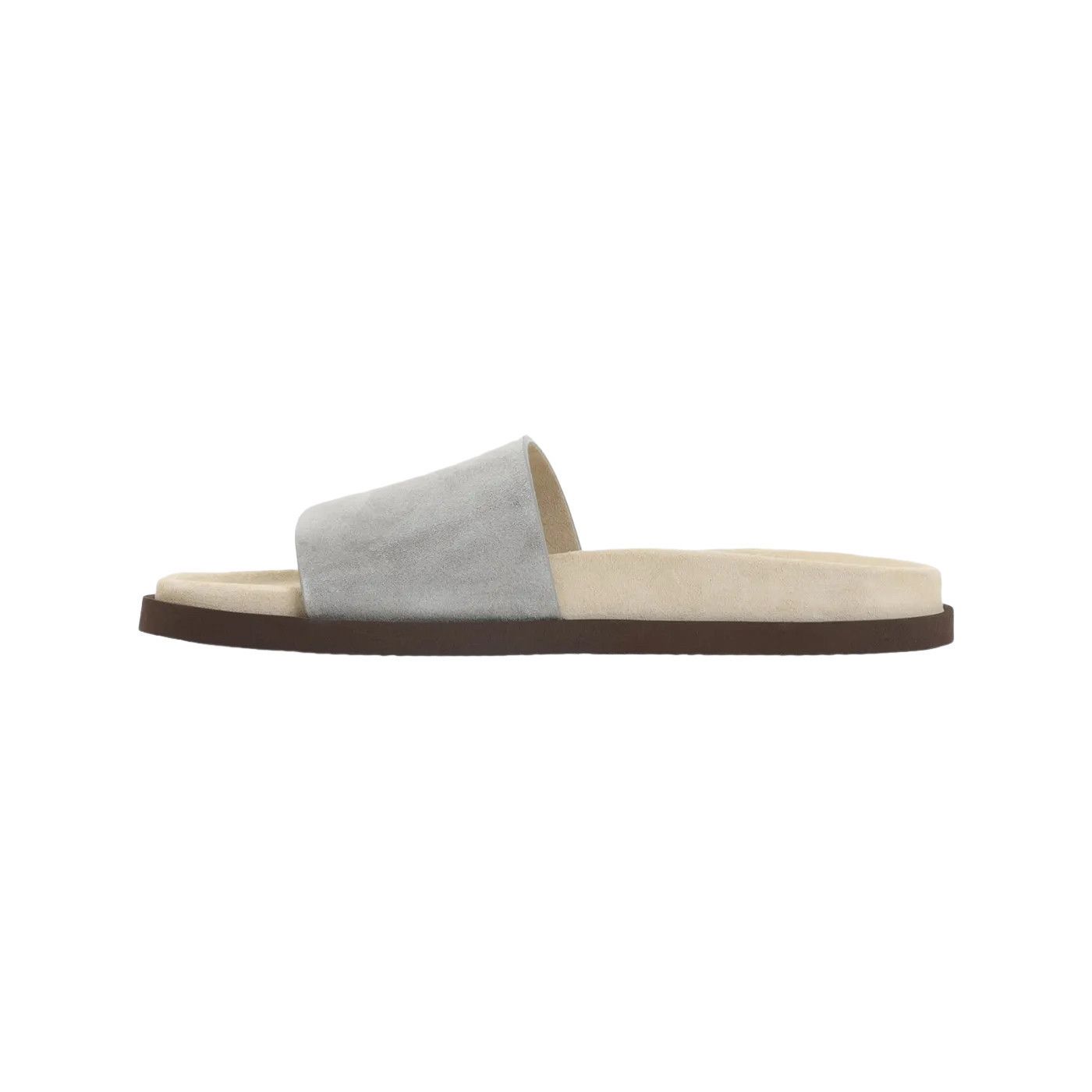 Brunello Cucinelli BRUNELLO CUCINELLI Gray Suede Slide Sandals New & Authentic Size US 11 / EU 44 - 2 Thumbnail