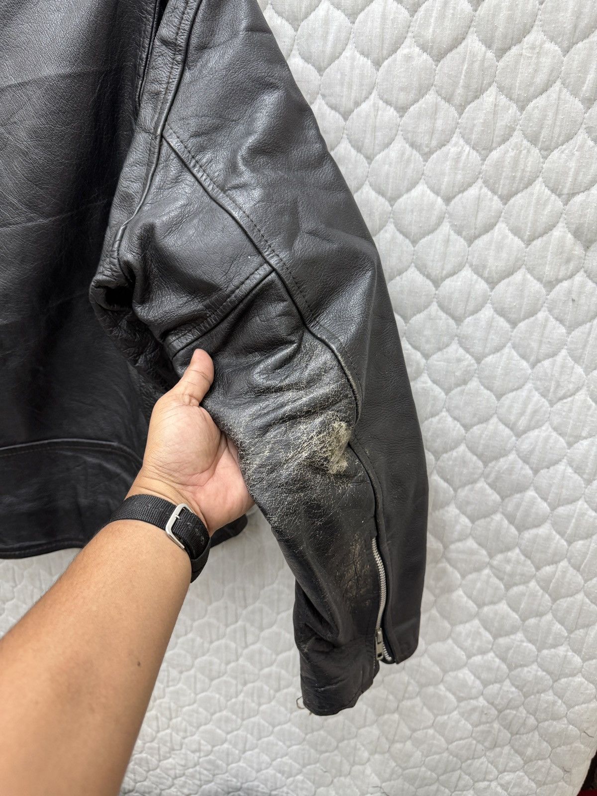 Genuine Leather 🔥🔥🔥ARCHIVE VINTAGE DOUBLE COLLAR LEATHER JACKET Size US M / EU 48-50 / 2 - 13 Thumbnail