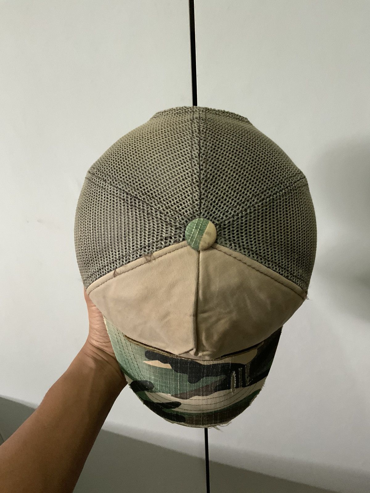 Japanese Brand Rock the Party Camoflauge Distressed Woodland Trucker Hat Size ONE SIZE - 8 Thumbnail
