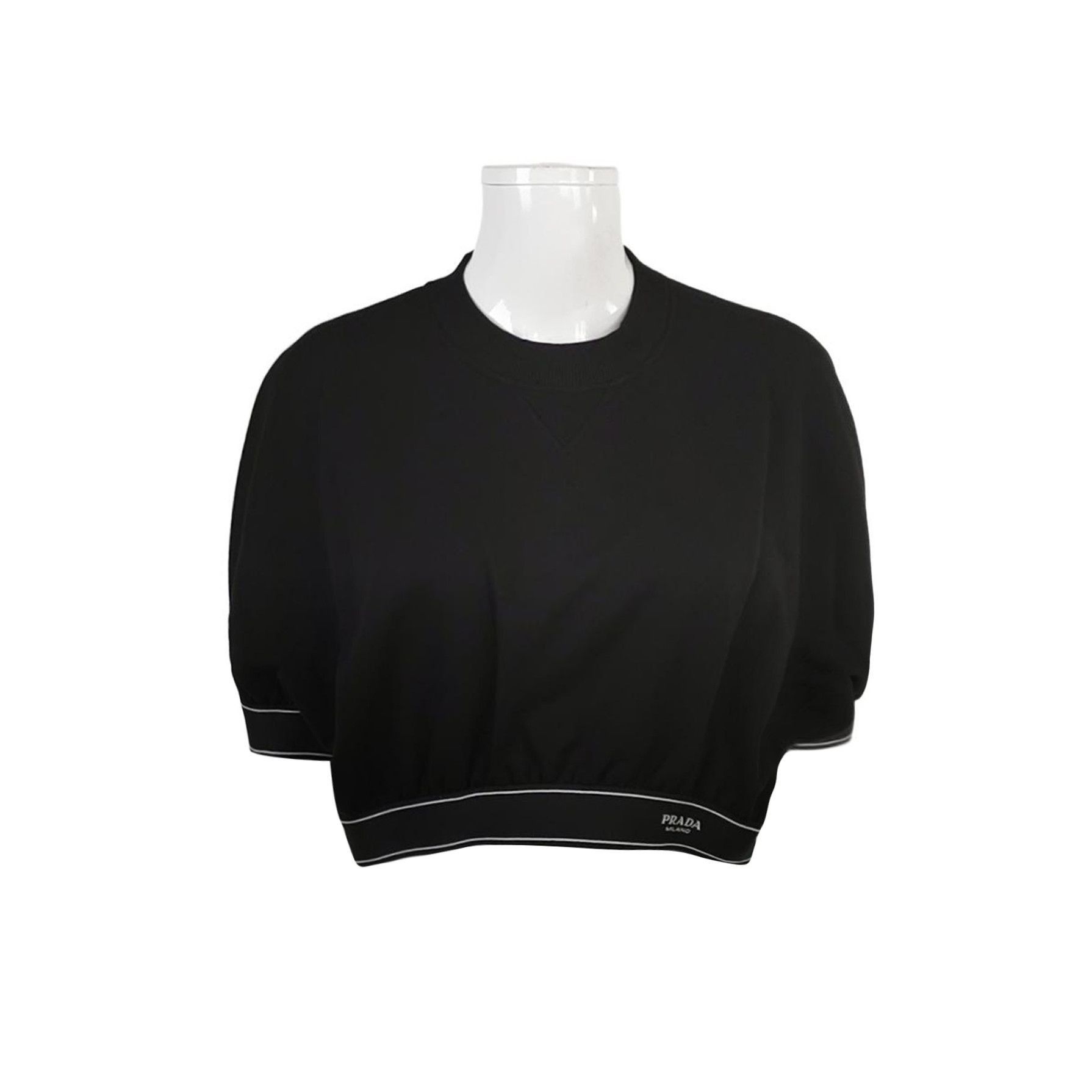 Prada Prada Logo Cotton Crewneck Cropped Top . Size S / US 4 / IT 40 - 1 Thumbnail