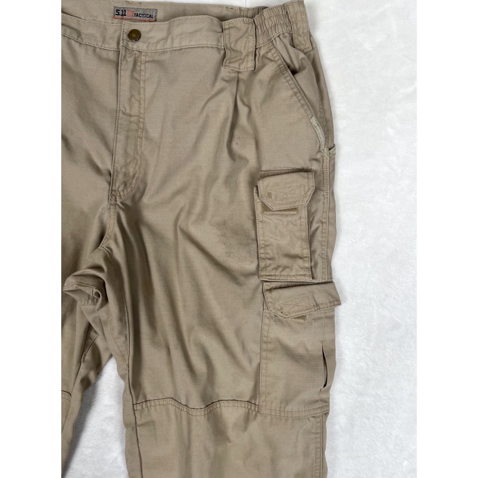Vintage 5.11 Tactical Cargo Pants 44x32 Beige Tan Ripstop Cotton Straight Regular Mens Pants Size US 44 / EU 60 - 4 Thumbnail