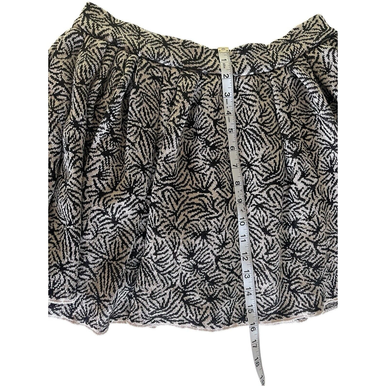 Other Thierry Colson Wool Mini Skirt Black Cream Pleated Small Size 27" / US 4 / IT 40 - 4 Thumbnail