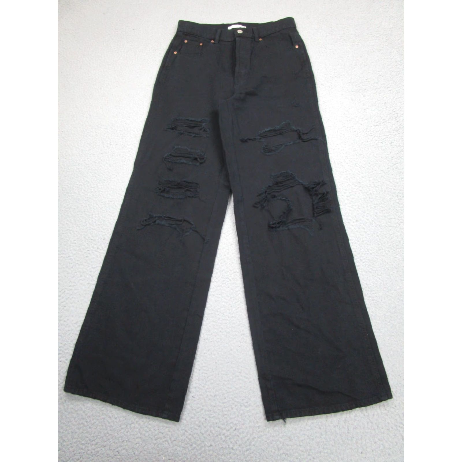 Pacsun Pacsun Skater Baggy Jeans Womens 28 Black Wide Leg PacSun 90s Grunge Vintage No Size 28" / US 6 / IT 42 - 2 Thumbnail