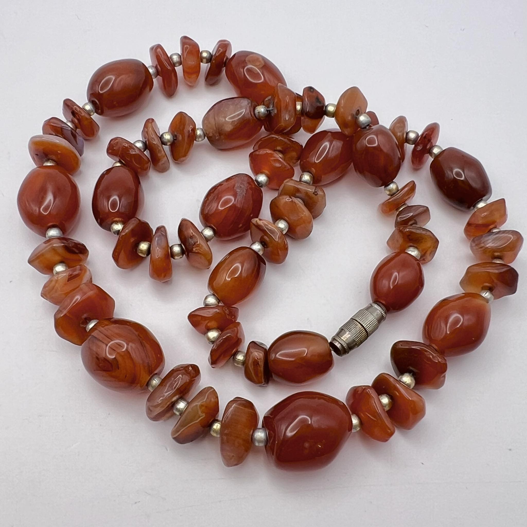 Vintage Vintage Jewelry Beads Necklace Caramel Cornelian Natural Size ONE SIZE - 3 Thumbnail
