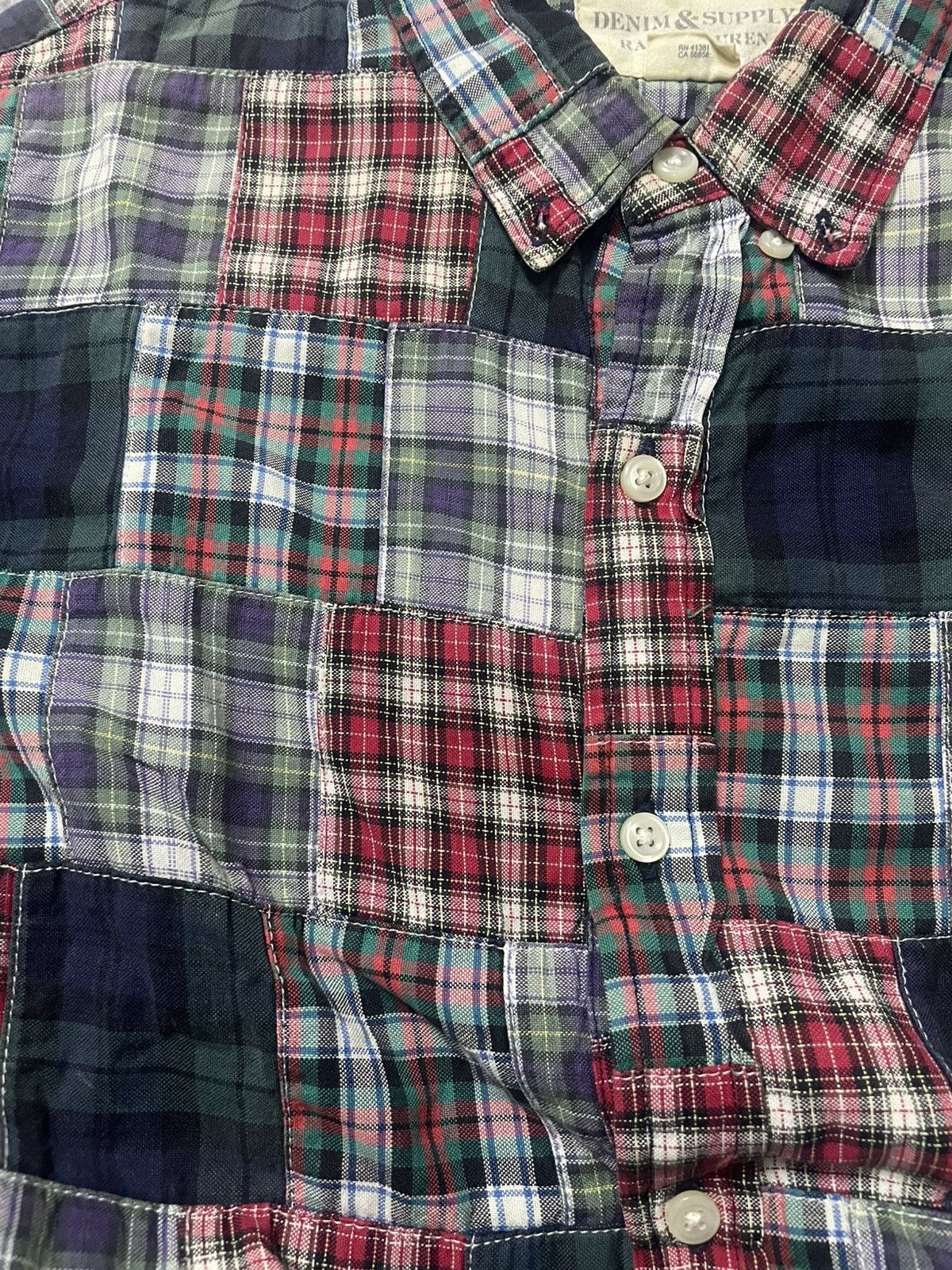 Denim & Supply Ralph Lauren Vintage Denim & Supply Ralph Lauren Patchwork Shirt Size US L / EU 52-54 / 3 - 3 Thumbnail