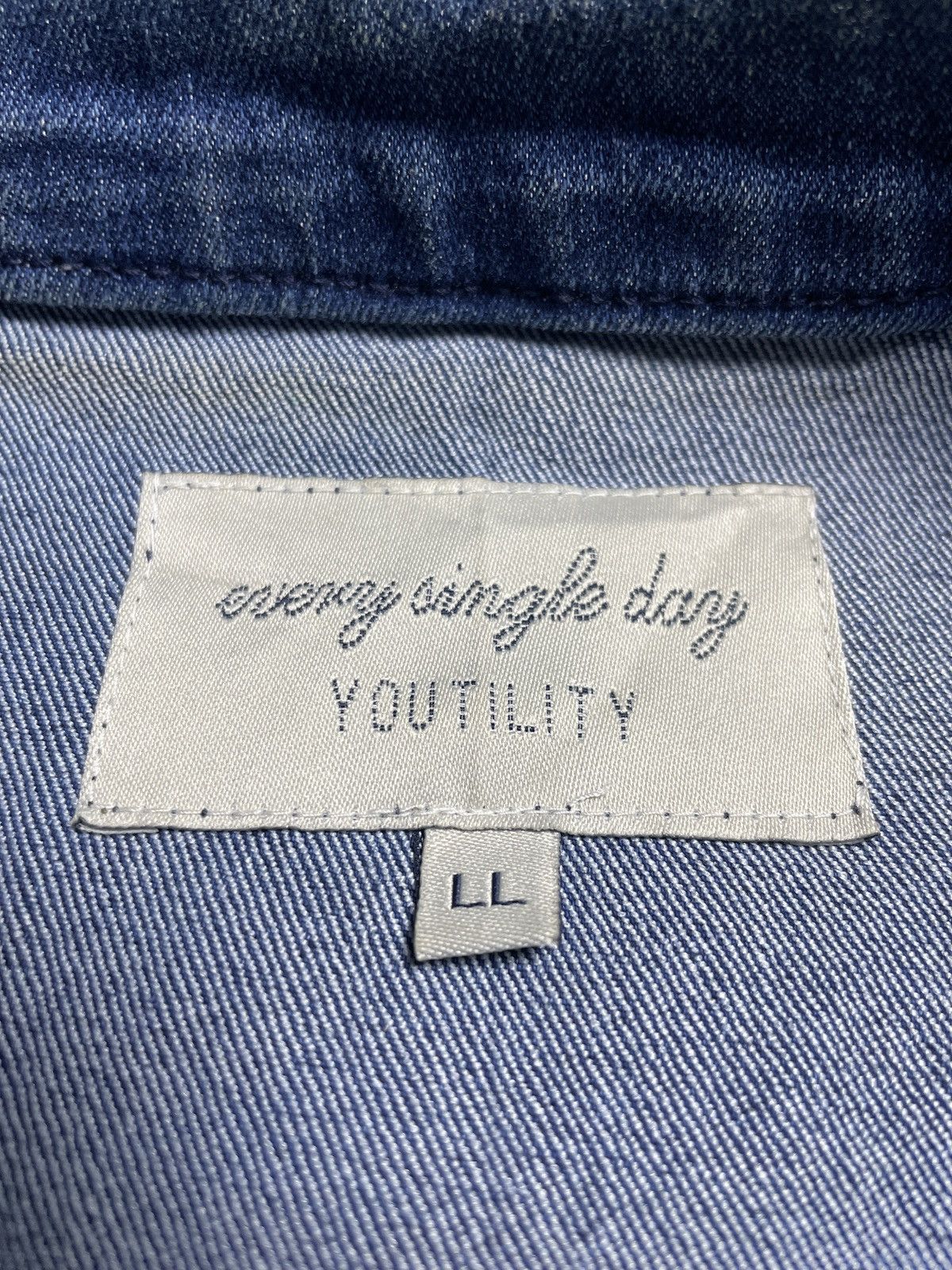 14th Addiction 2000’s Youtility - Bikers Soft Denim Jacket Size US L / EU 52-54 / 3 - 6 Thumbnail