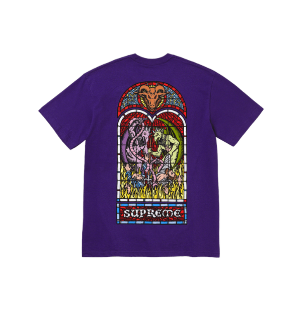 image of Hypebeast x Supreme Worship Tee Purple • , Men's (Size 2XL)