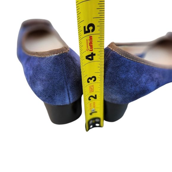 Salvatore Ferragamo suede heel shoes size 10 2A blue
